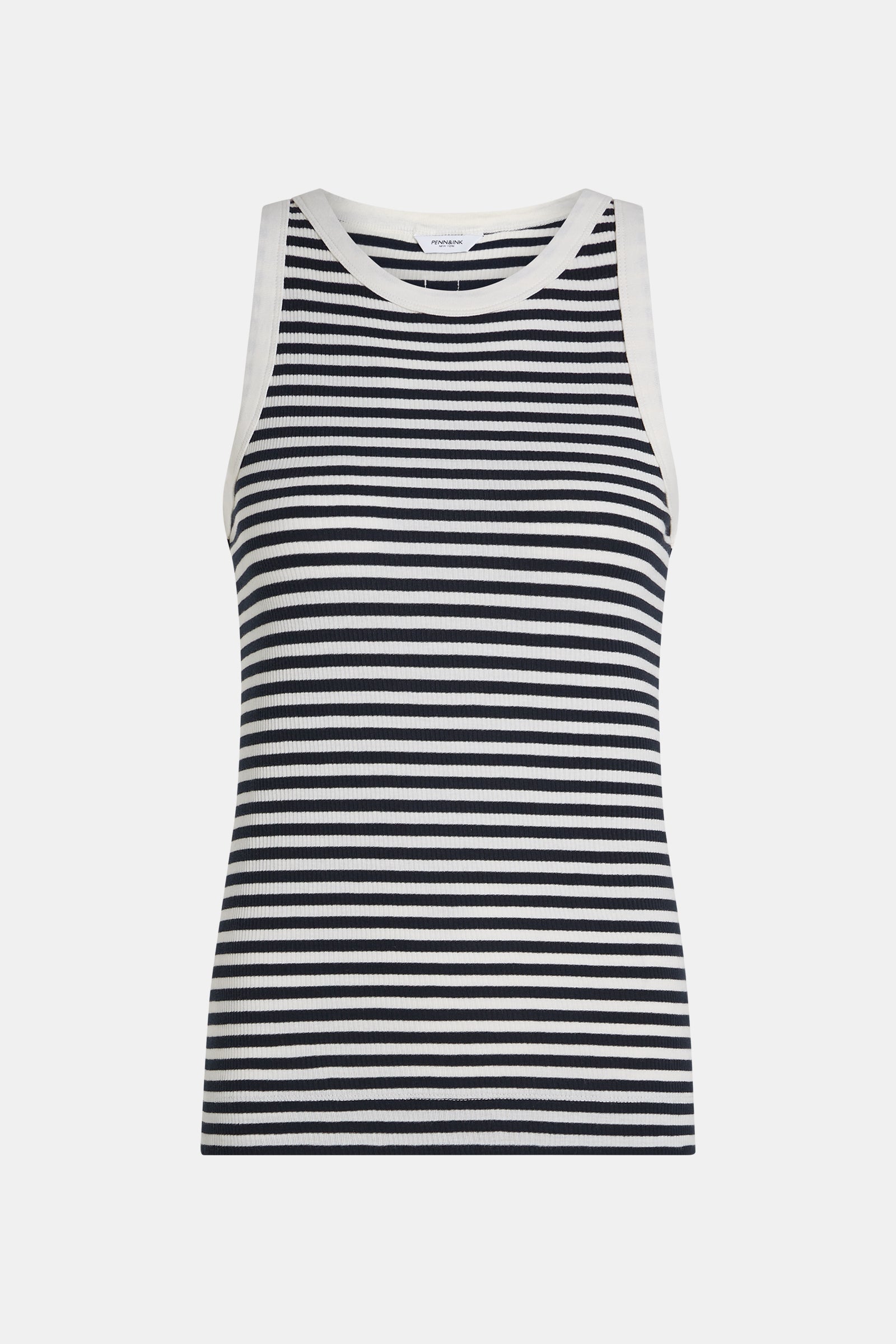 SINGLET STRIPE (W25F1718-ST) ECRU - NAVY