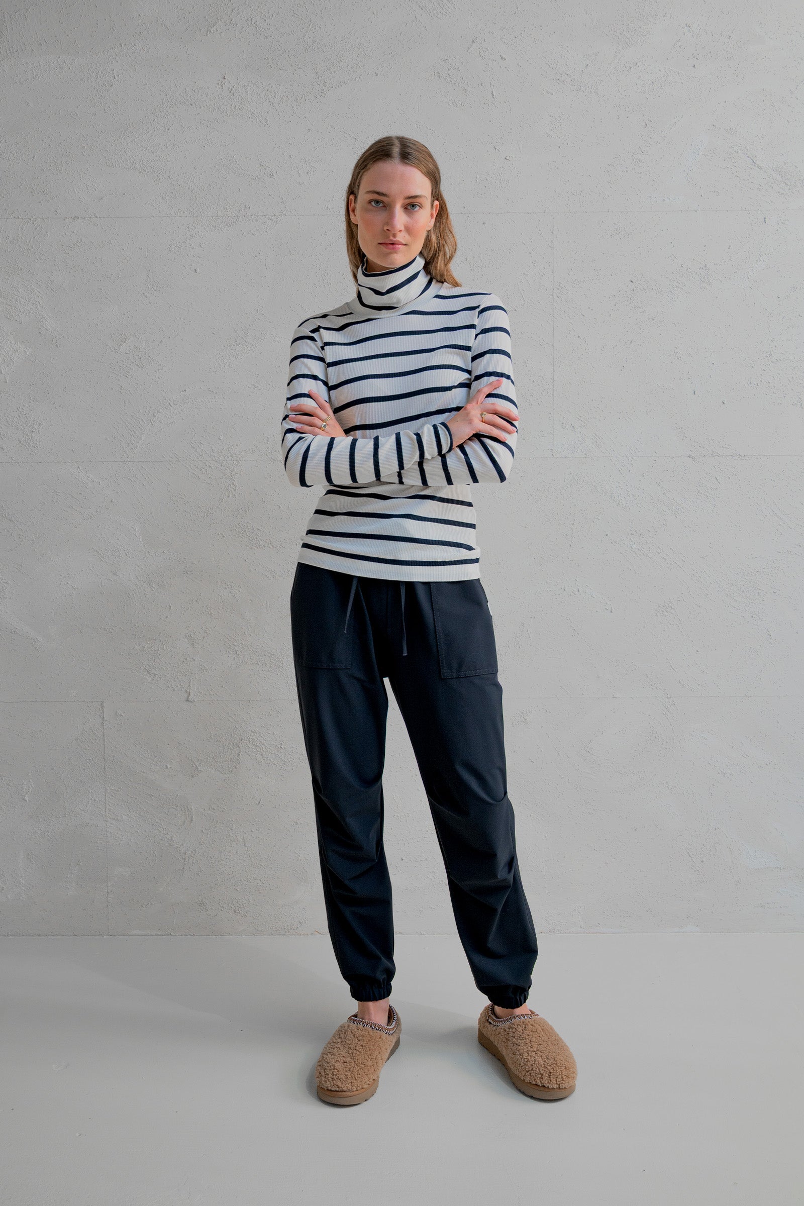 LONGSLEEVE STRIPE (W25F1720-ST) ECRU - NAVY