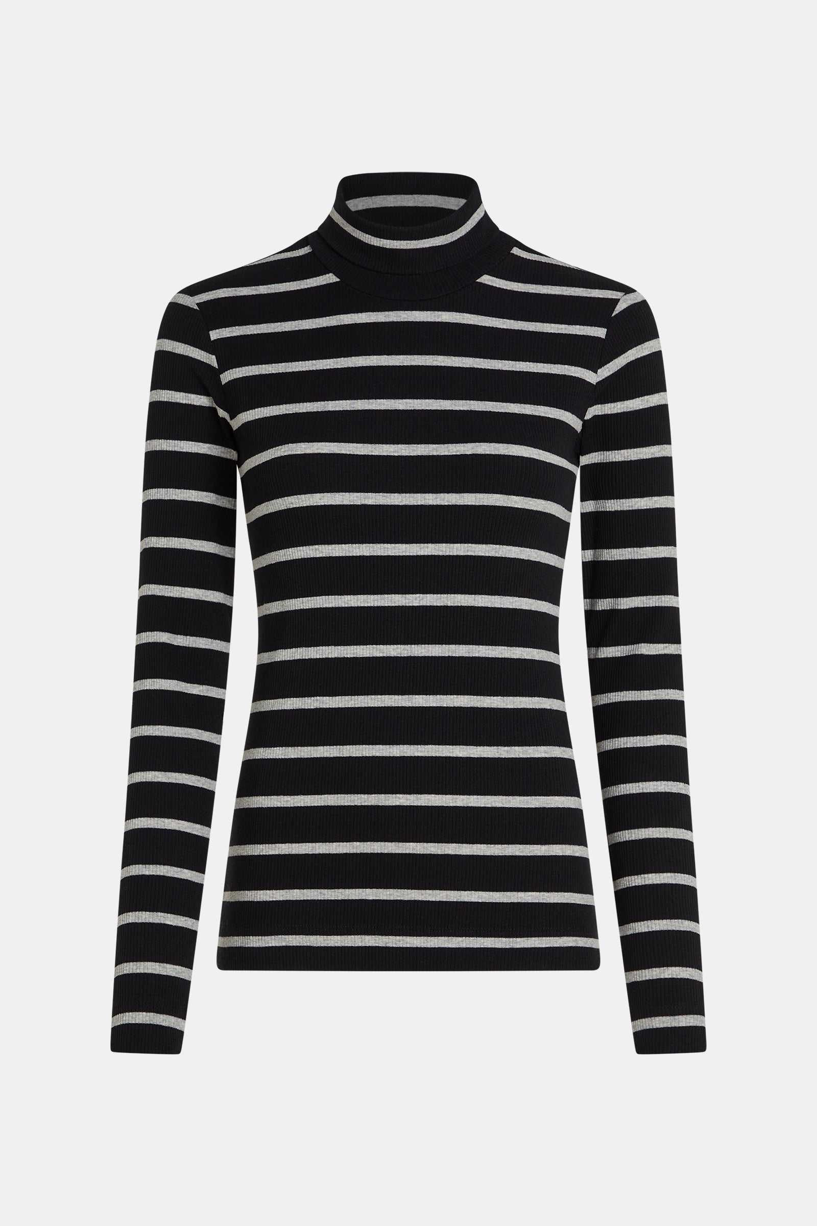 LONGSLEEVE STRIPE MELANGE (W25F1720-STM) BLACK - GREY MELANGE