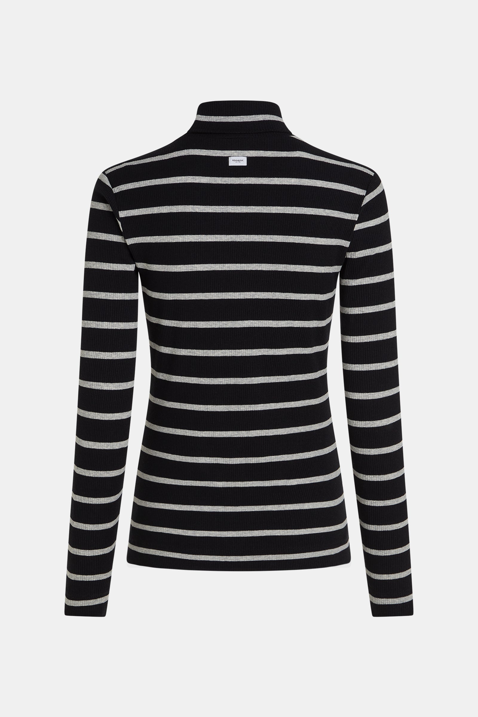 LONGSLEEVE STRIPE MELANGE (W25F1720-STM) BLACK - GREY MELANGE