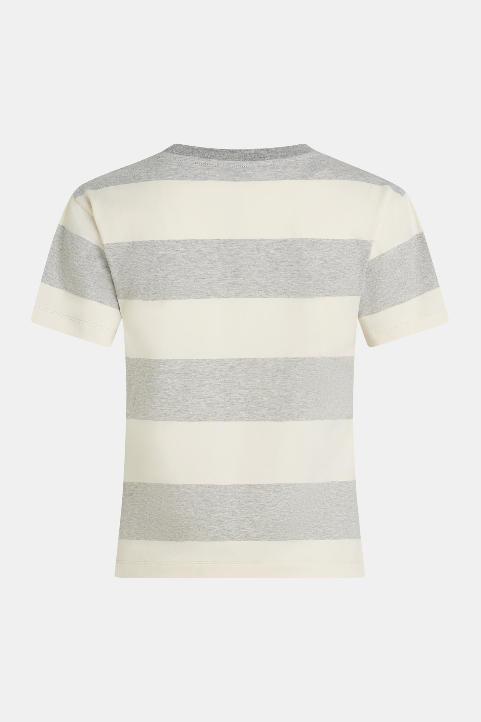 T-SHIRT STRIPE (W25F1732) GREY MELANGE - ECRU