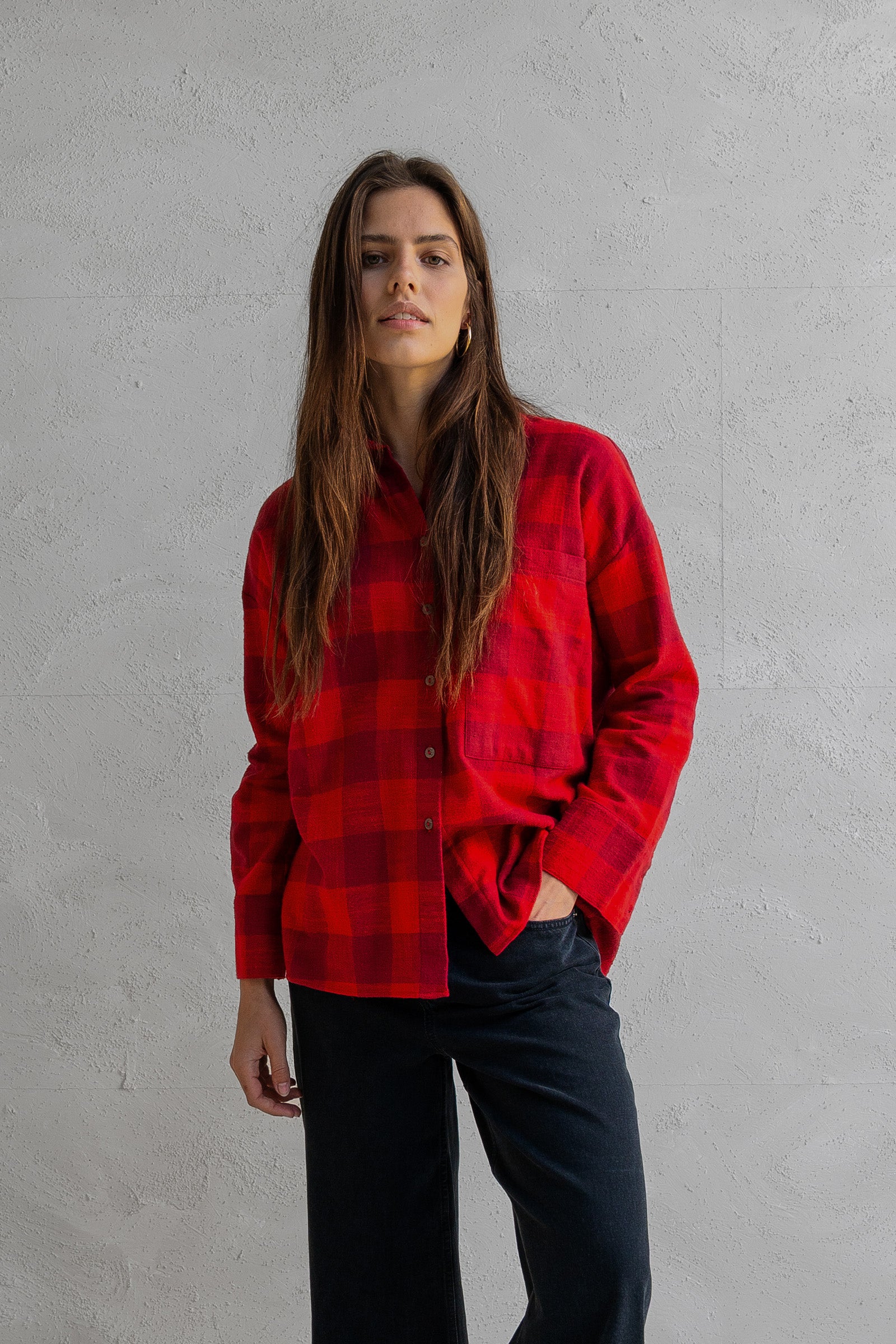 BLOUSE (W25F1734) TOMATO