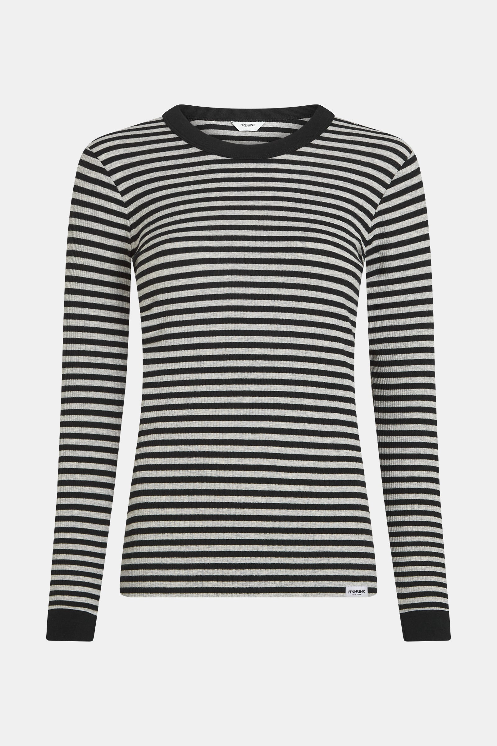 LONGSLEEVE (W25F1745-STM) BLACK - GREY MELANGE