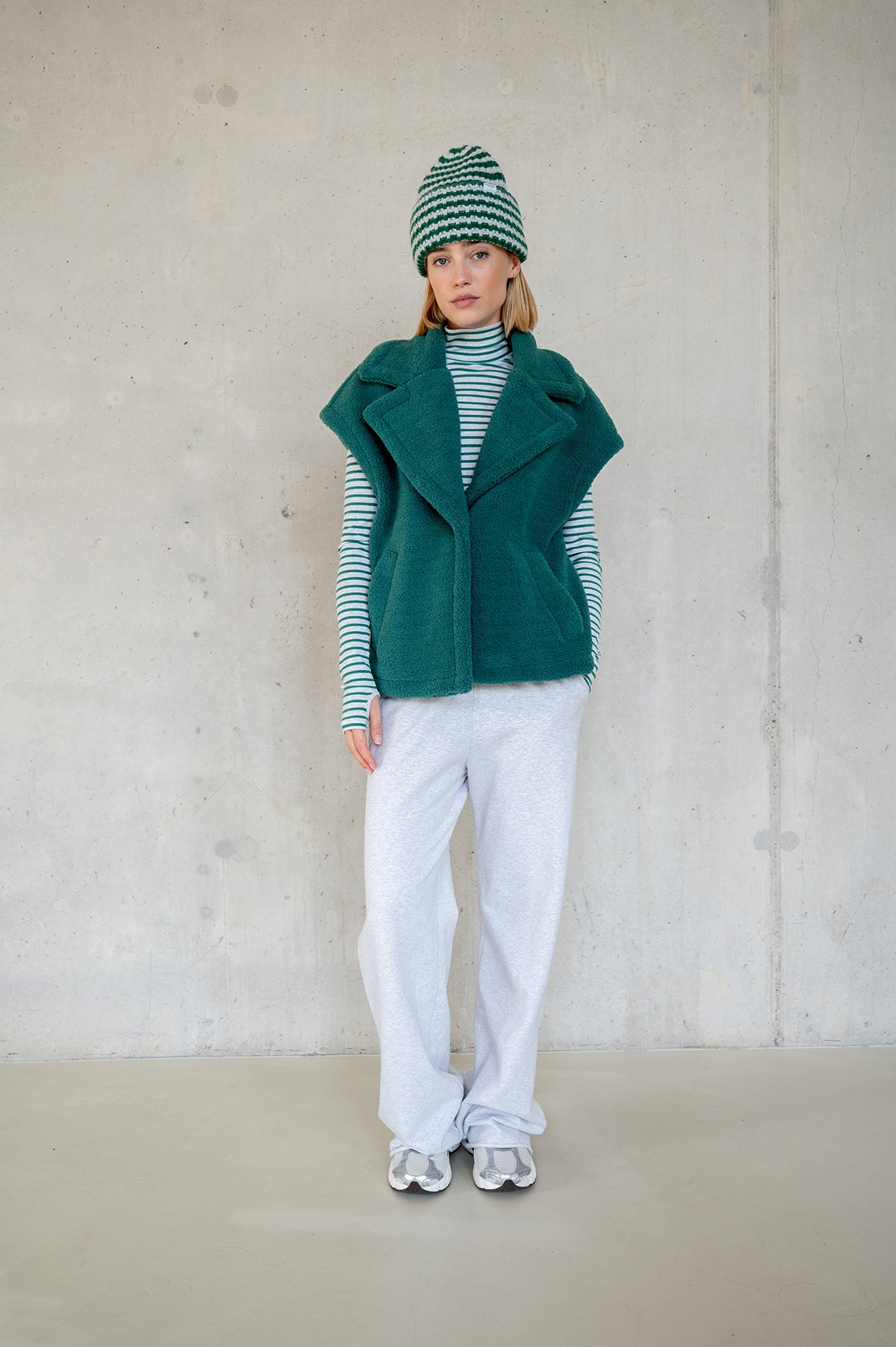 TROUSERS MELANGE (W25F1766LTD-M) GREY MELANGE - ECRU