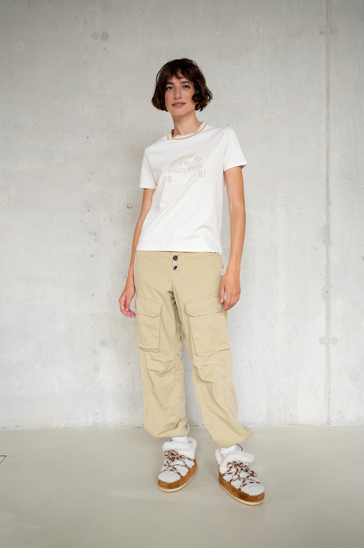 T-SHIRT PRINT (W25F1768LTD) ECRU - SAND