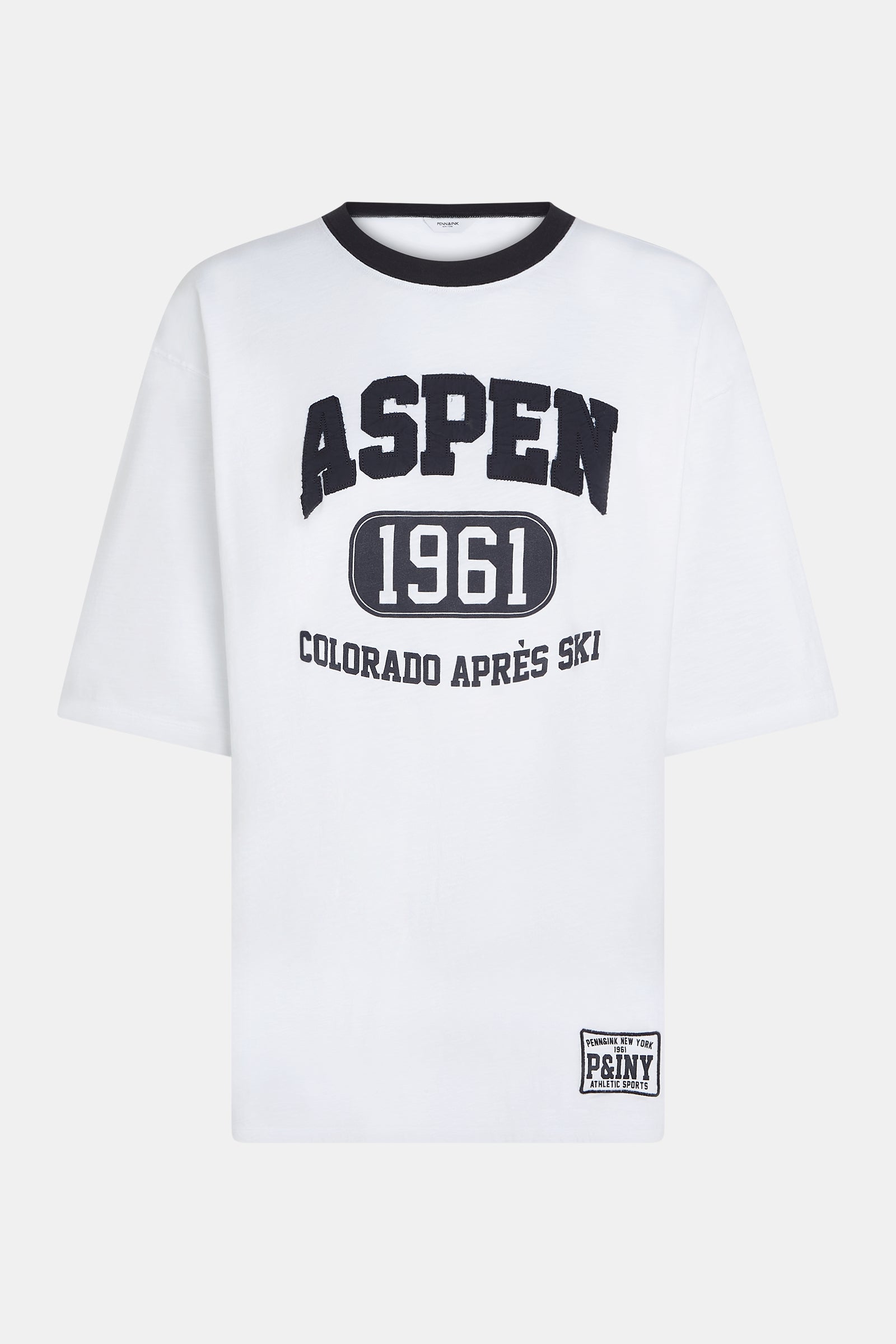 T-SHIRT PRINT (W25F1769LTD) WHITE - NAVY