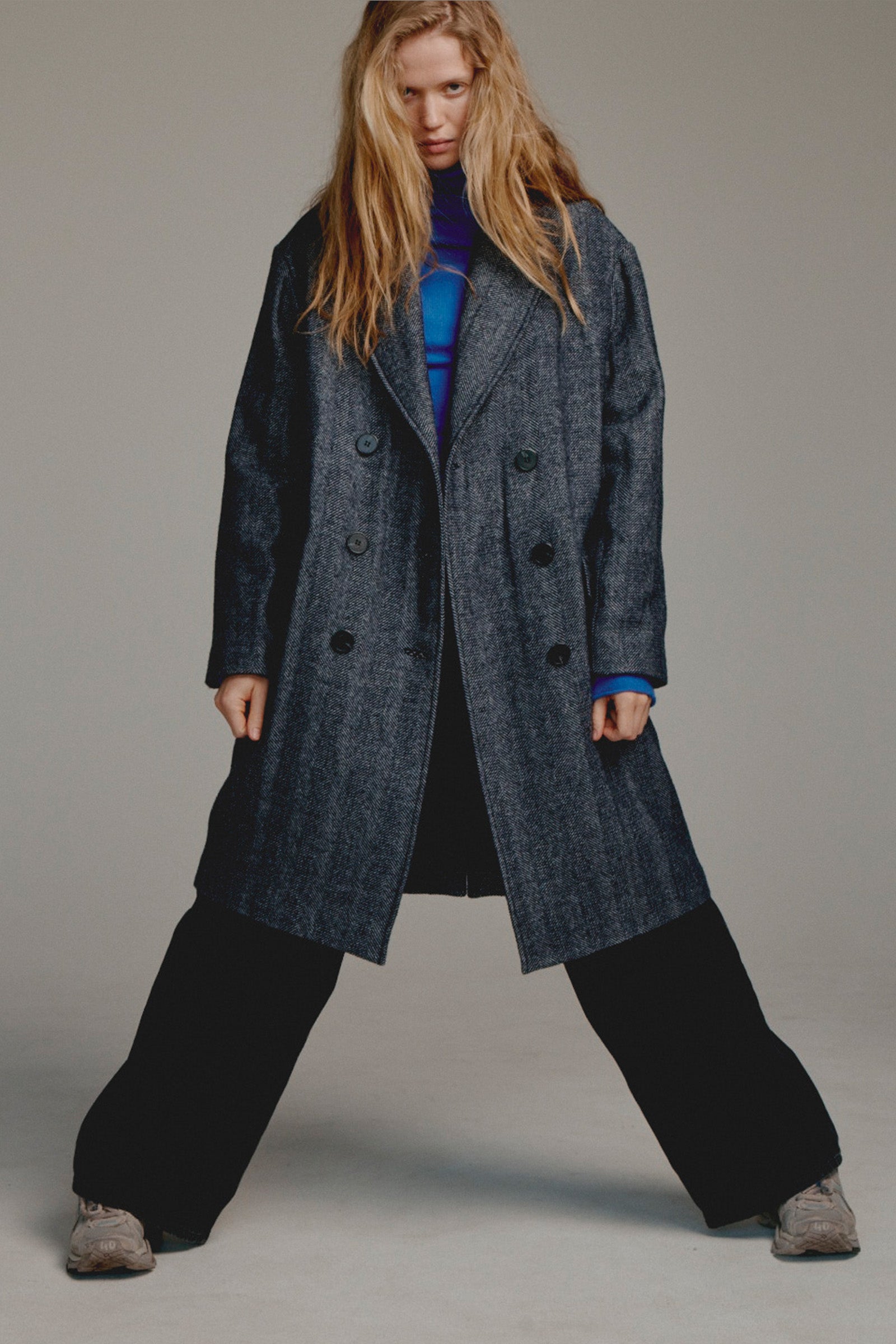 COAT (W25N1647) NAVY MELANGE