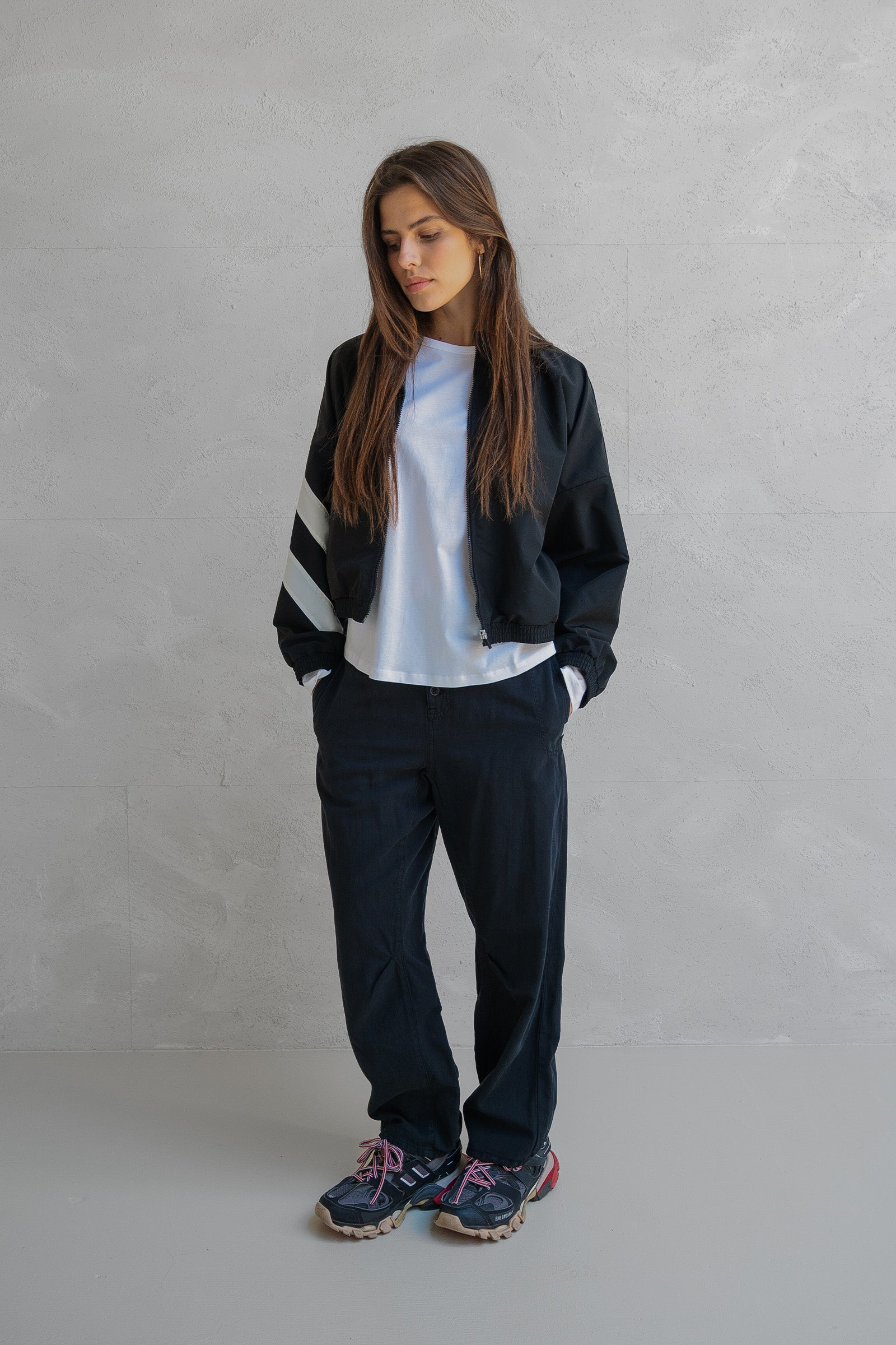 CARDIGAN (W25T1196) BLACK - ECRU