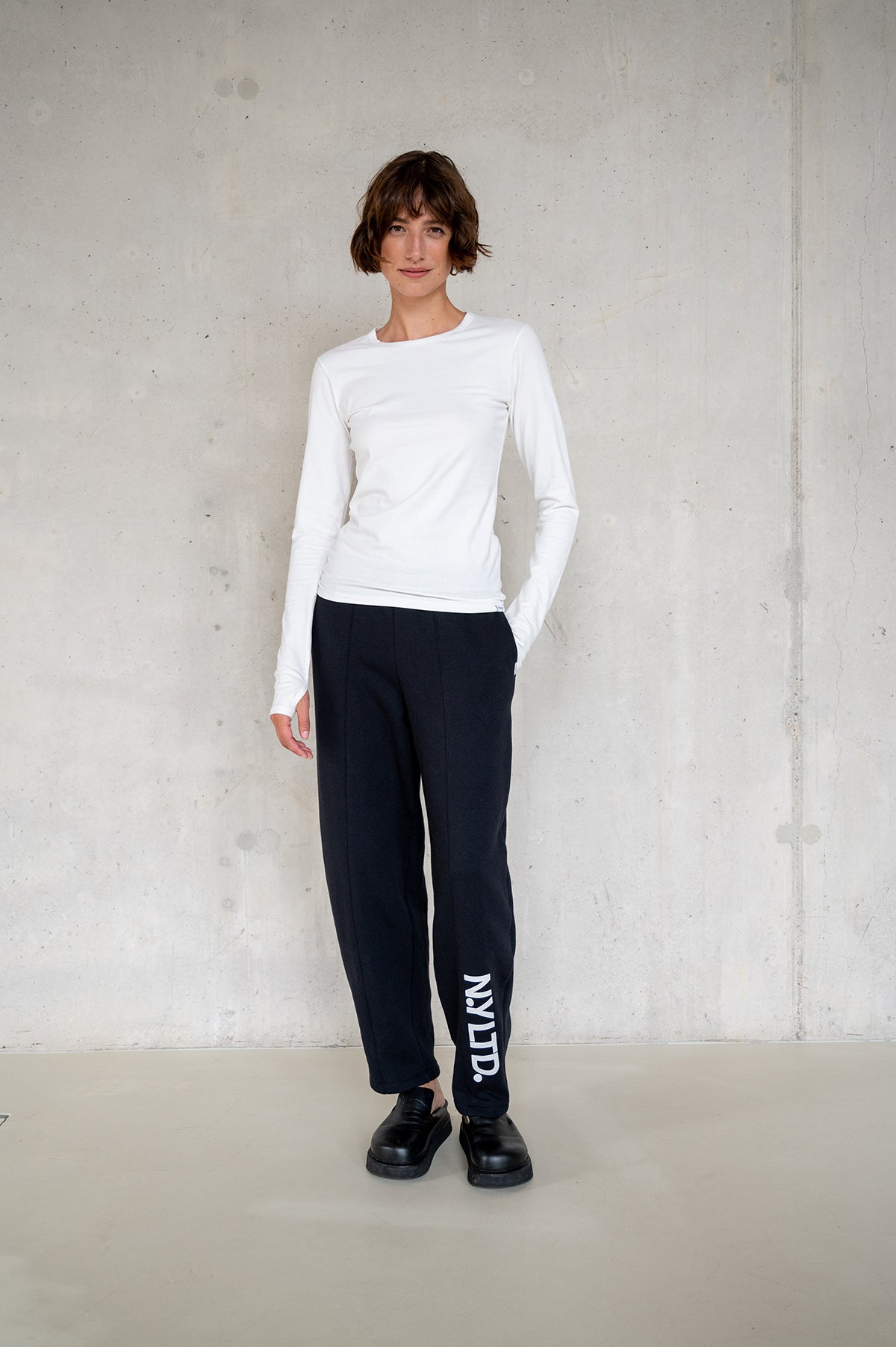 TROUSERS PRINT (W25T1218LTD) BLACK - ECRU