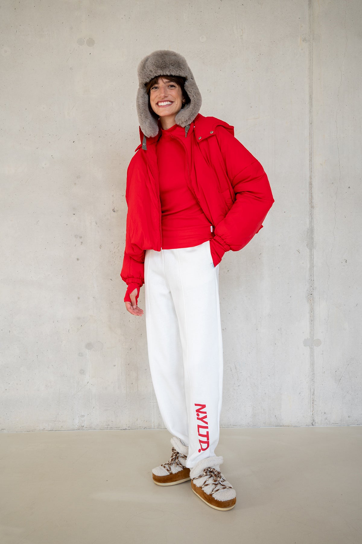 TROUSERS PRINT (W25T1218LTD) MILK - RED