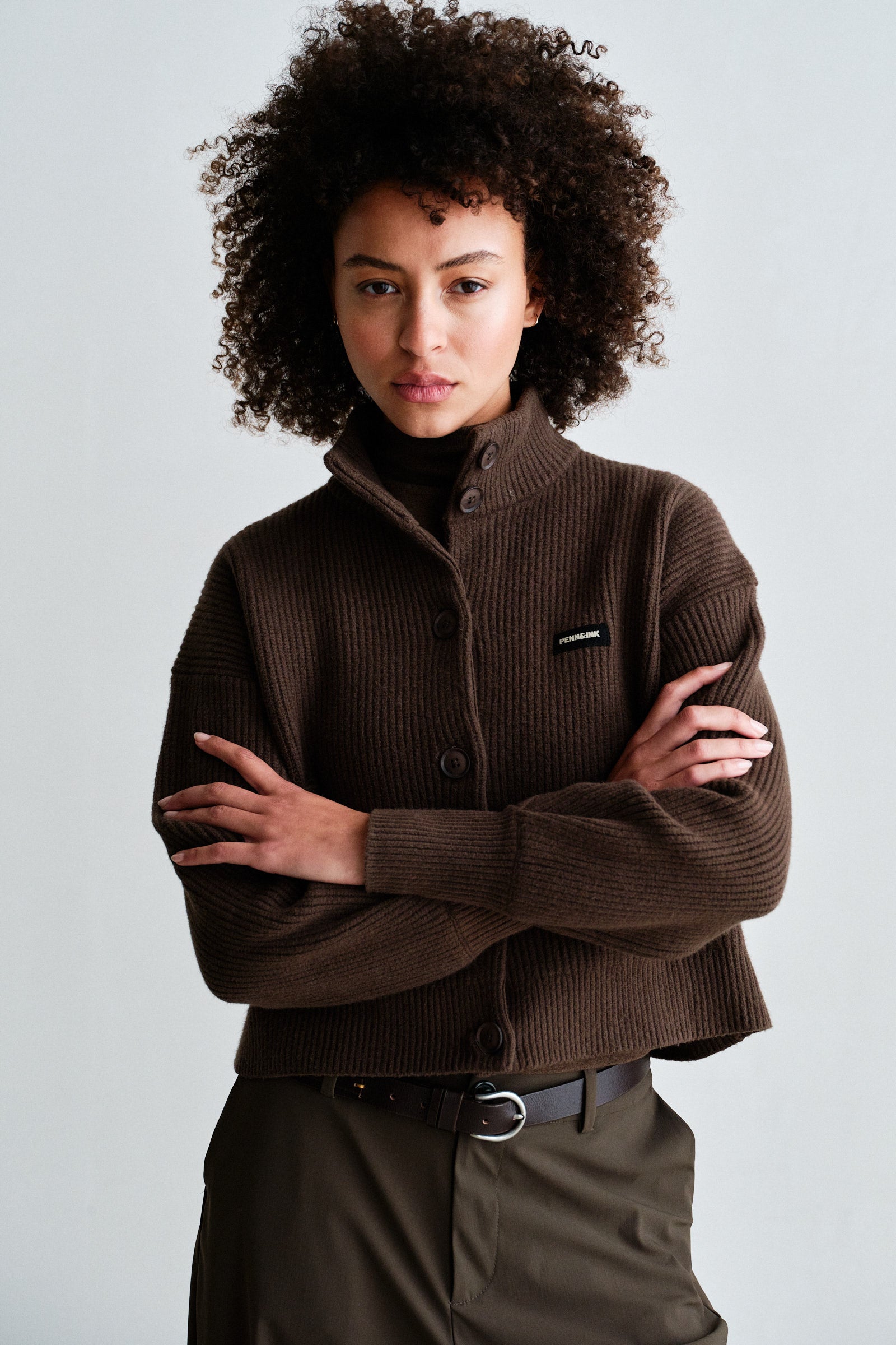 CARDIGAN (W26B427) TABAC