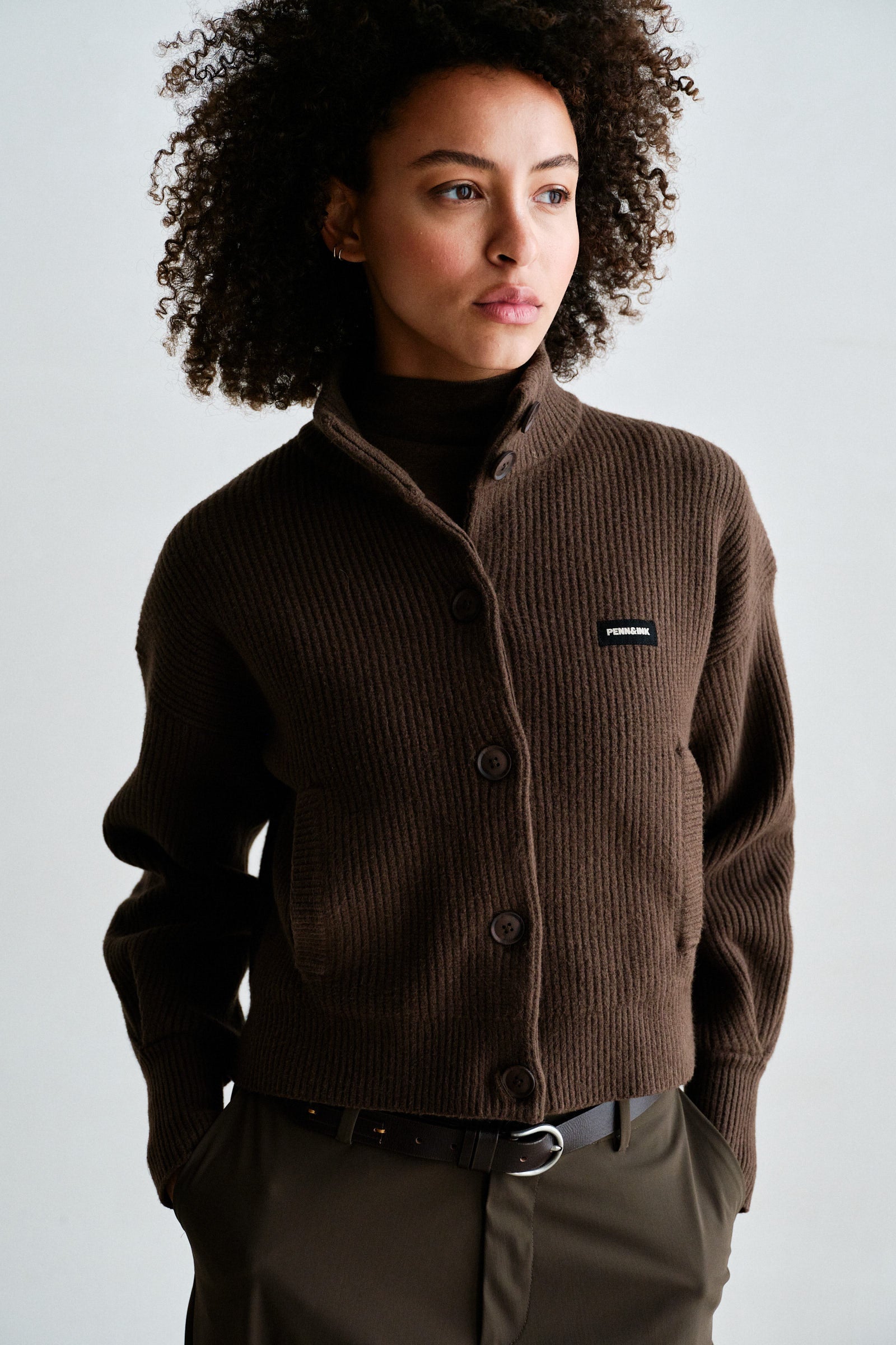 CARDIGAN (W26B427) TABAC