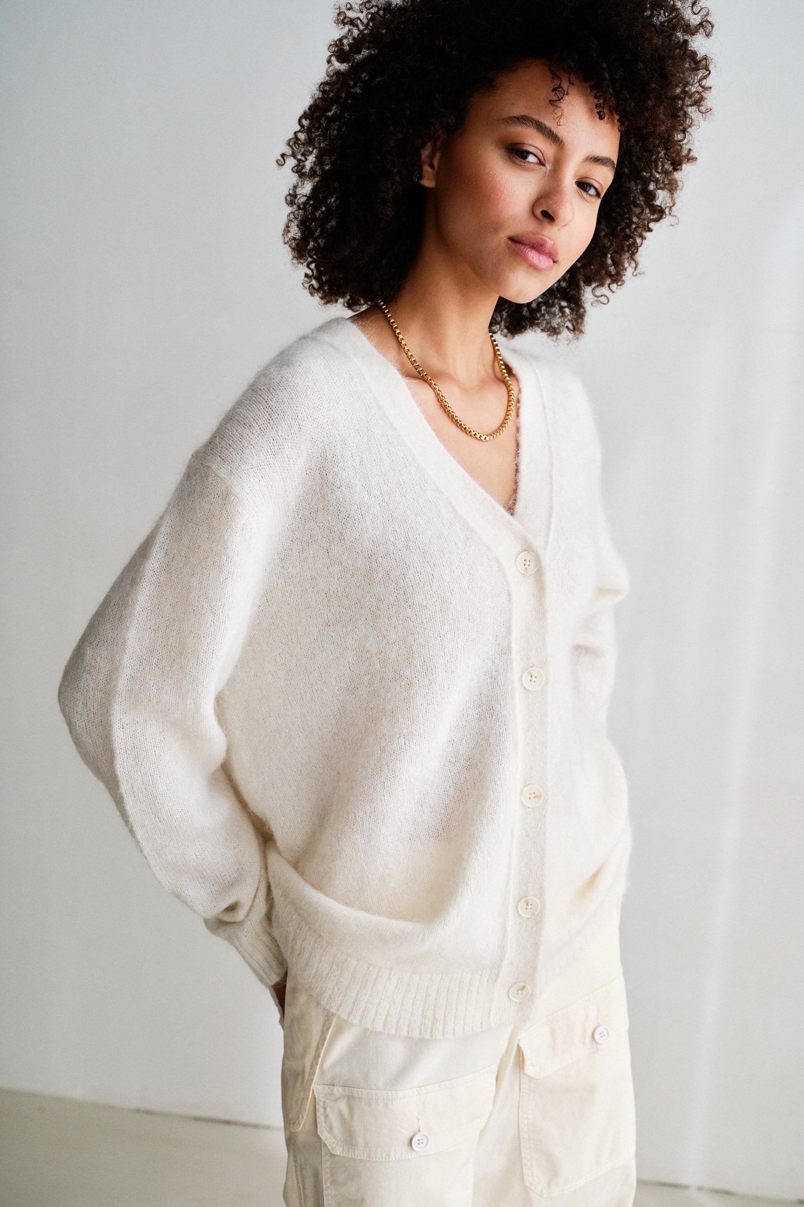 CARDIGAN (W26B429) ECRU
