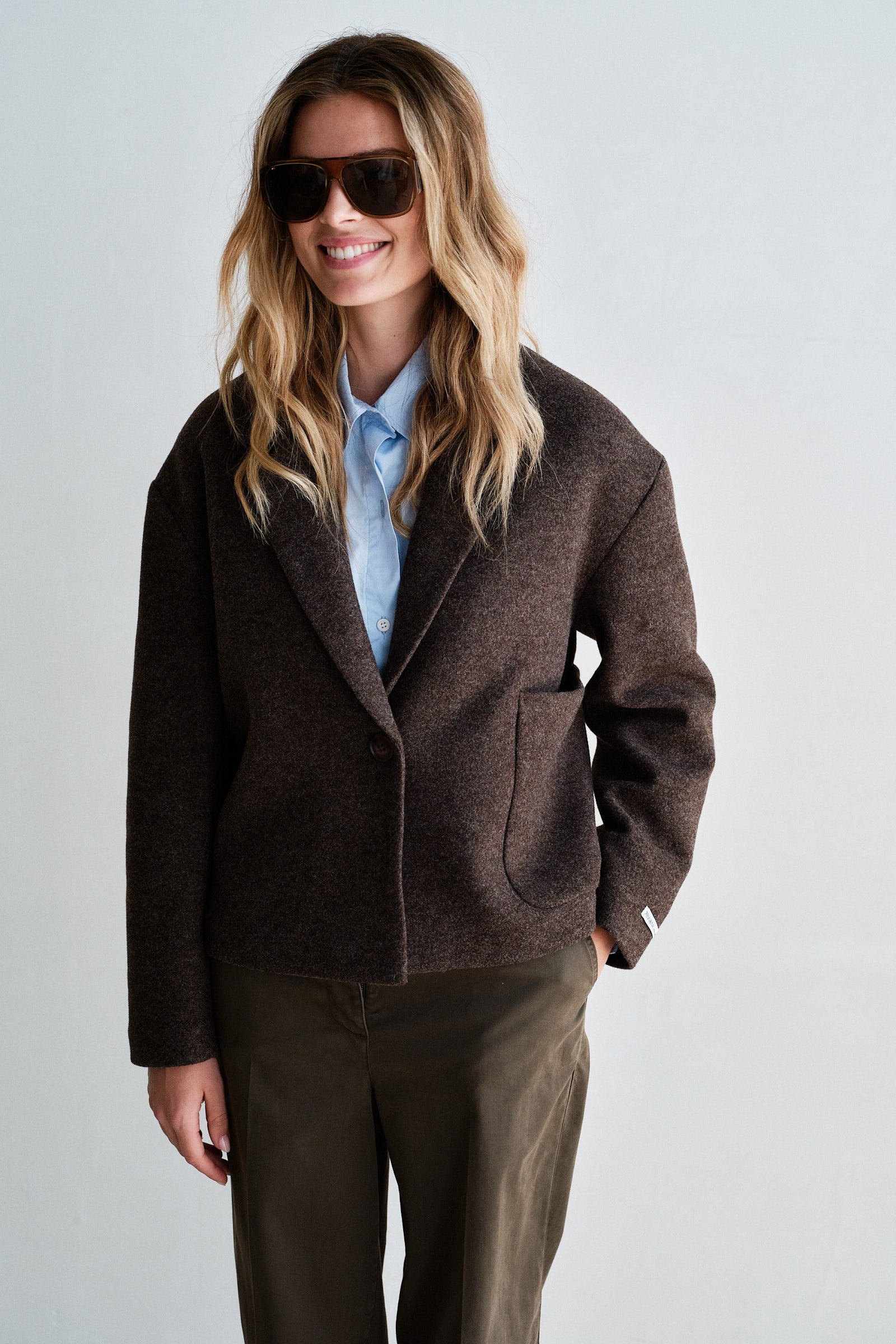 COAT (W26C381) TABAC
