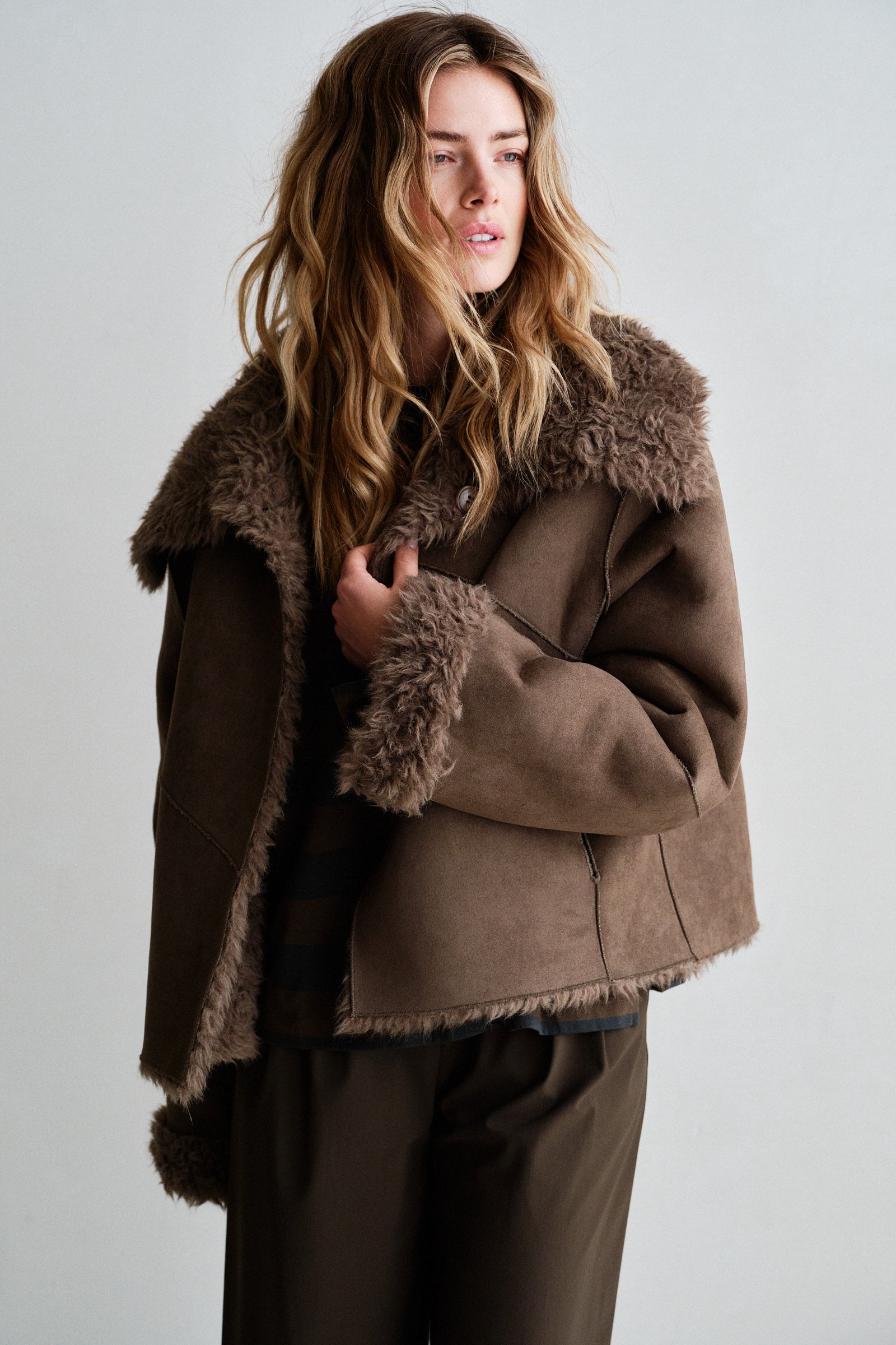 REVERSABLE COAT (W26C382) TABAC