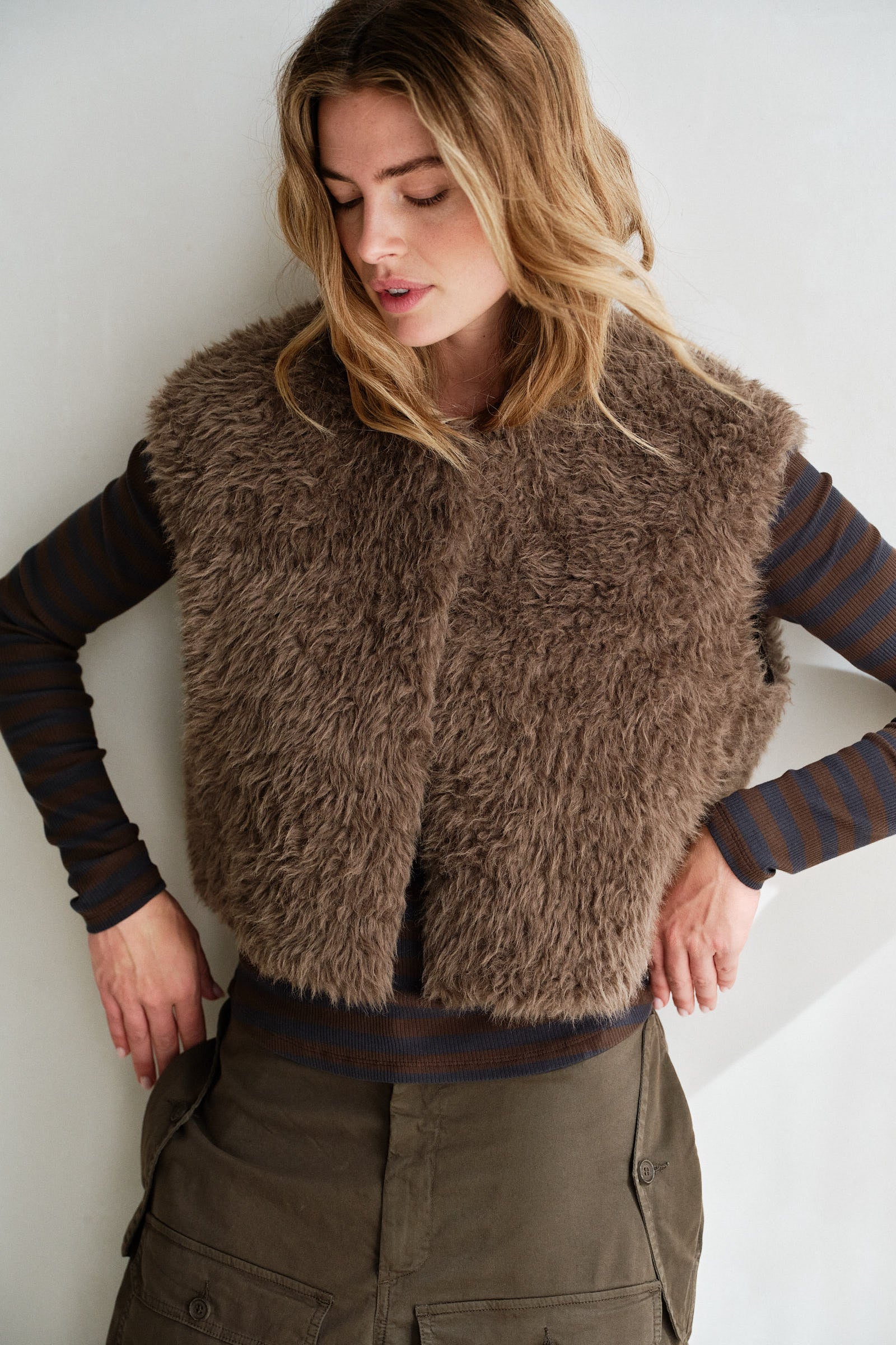 REVERSIBLE WAISTCOAT (W26C383) TABAC