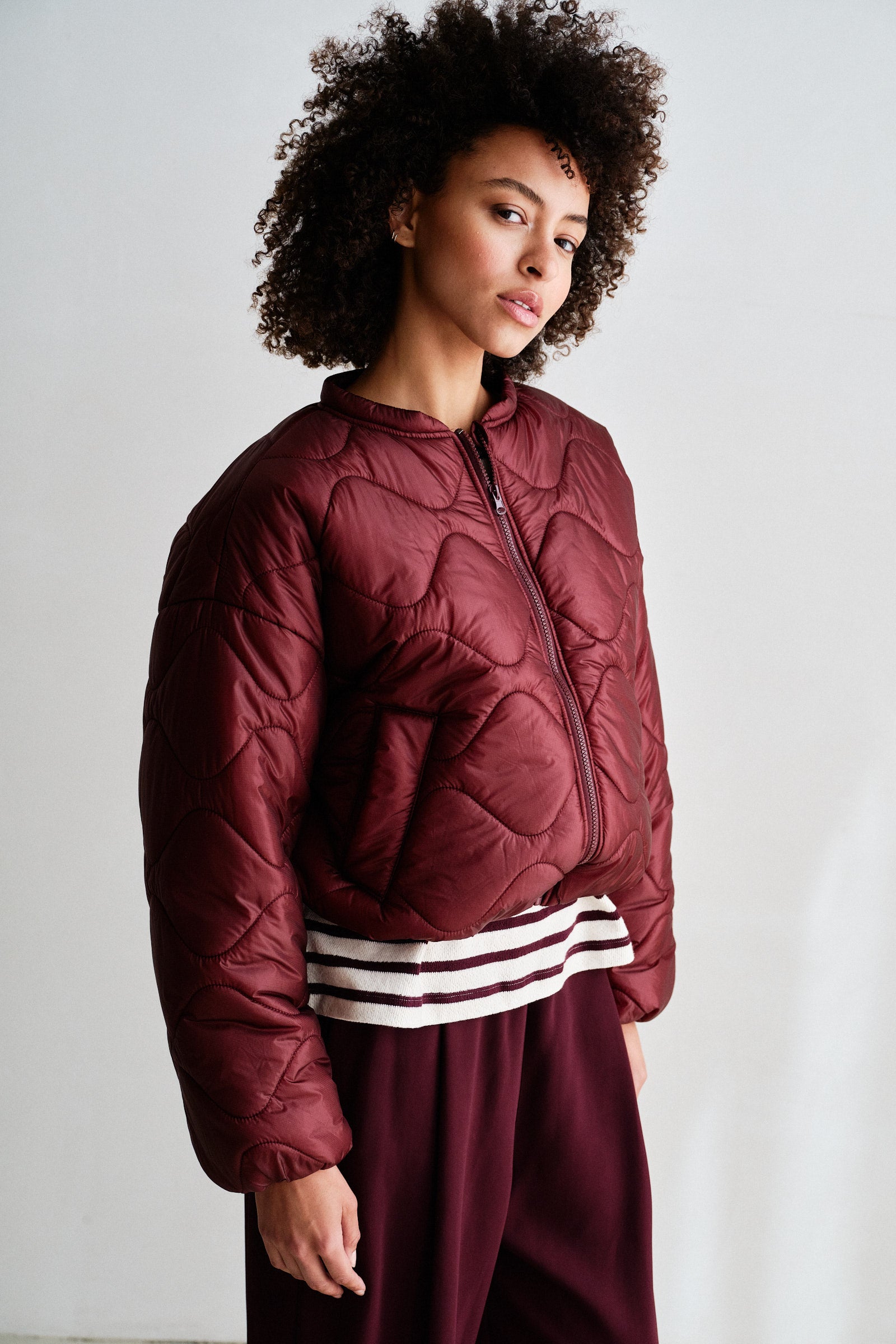 COAT (W26C387) AUBERGINE
