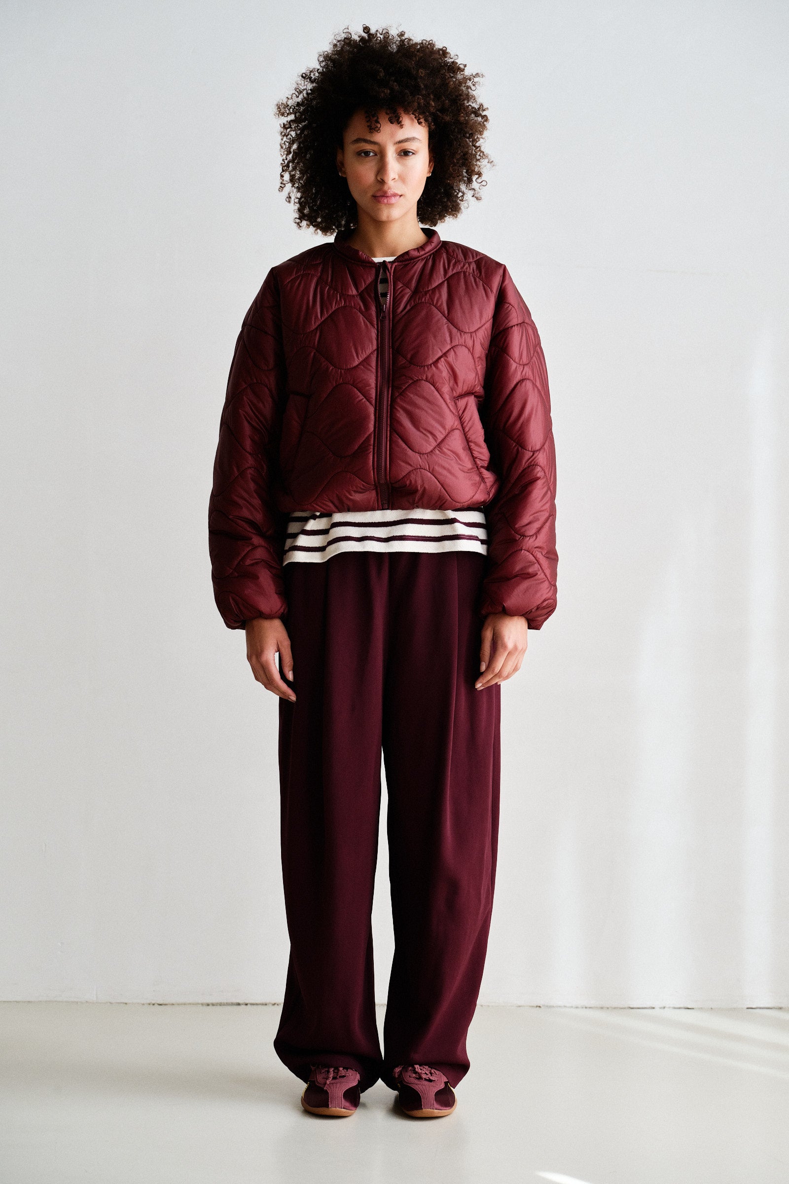 COAT (W26C387) AUBERGINE