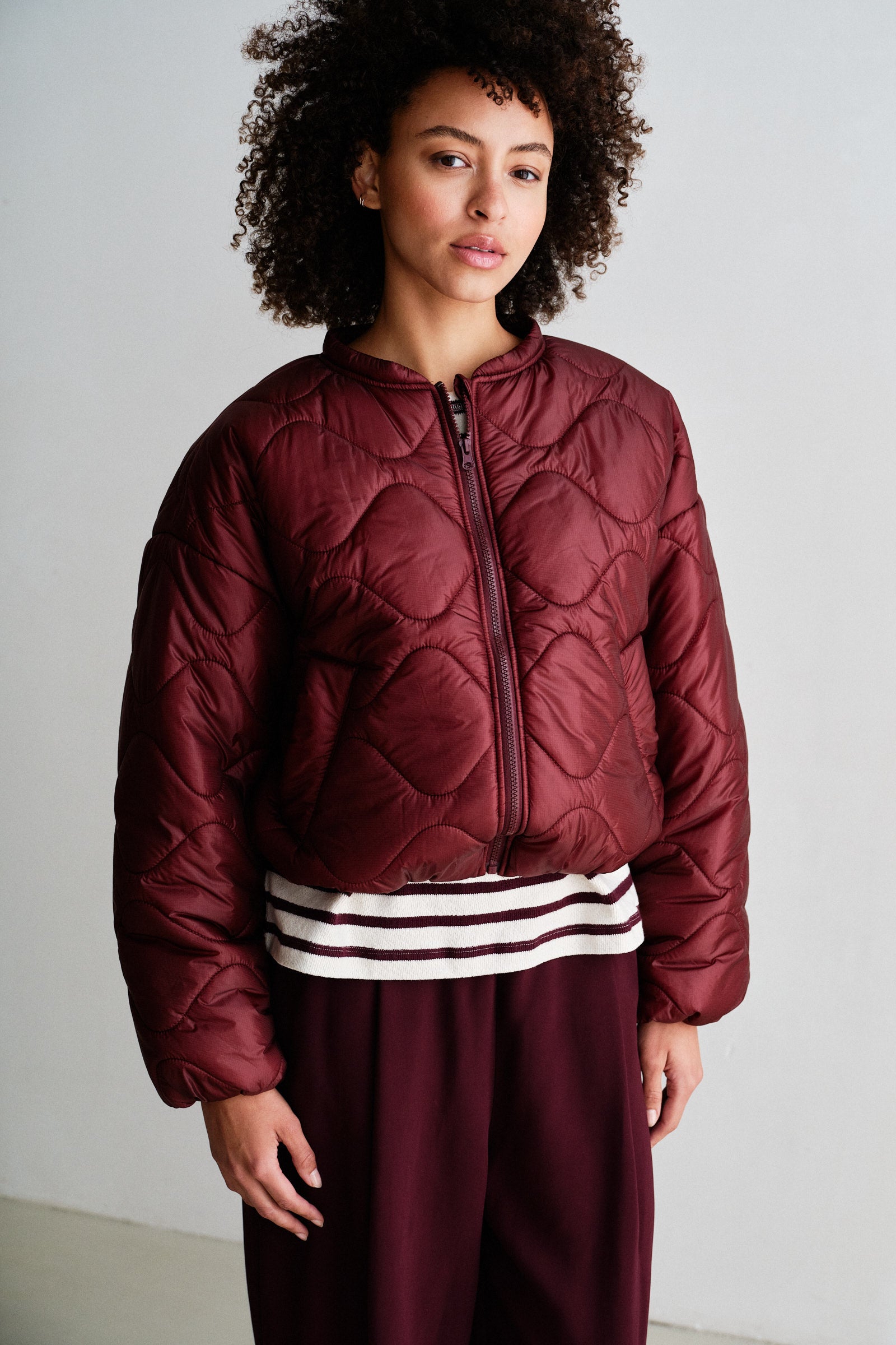COAT (W26C387) AUBERGINE