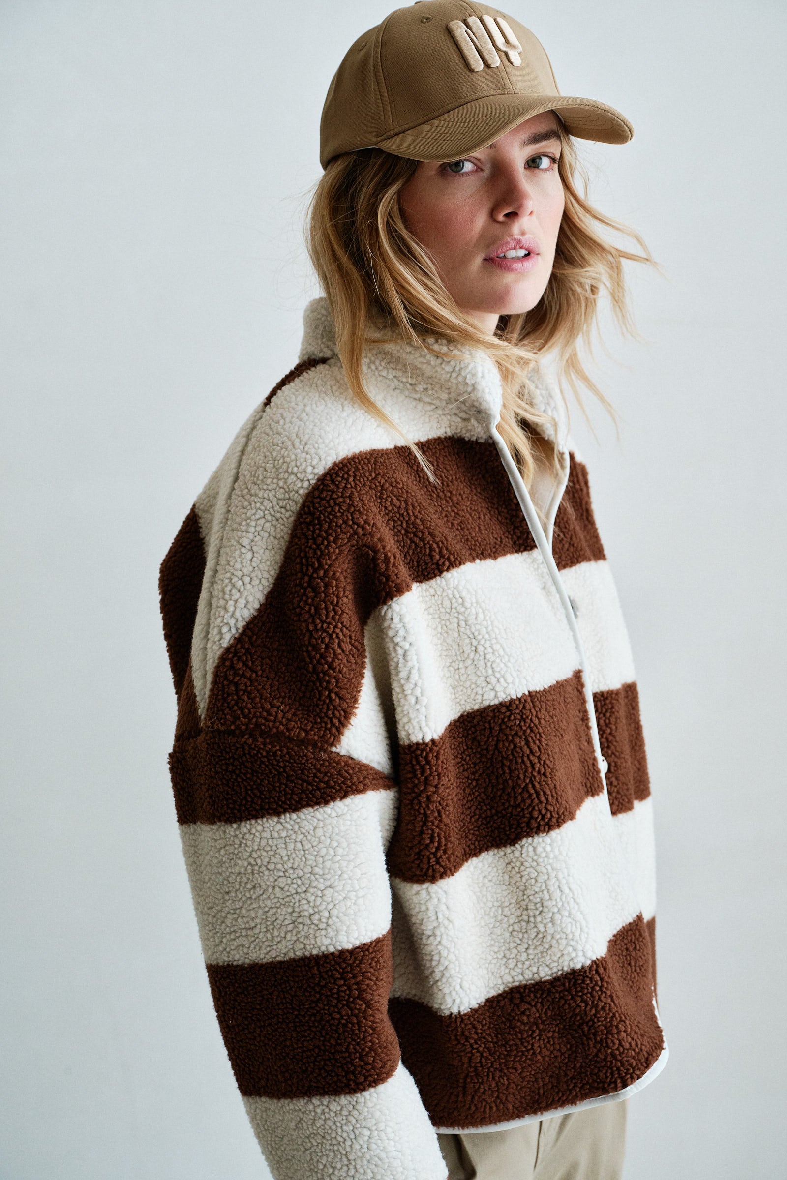 JACKET (W26C388) ECRU - BROWN
