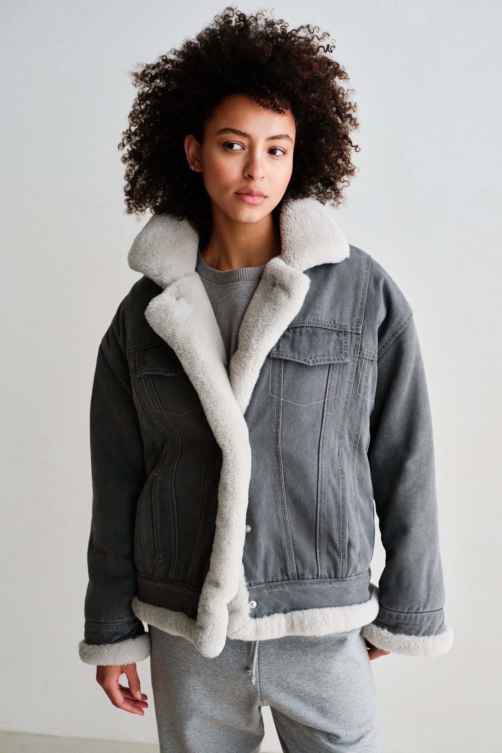 JACKET (W26C389) GREY JEANS