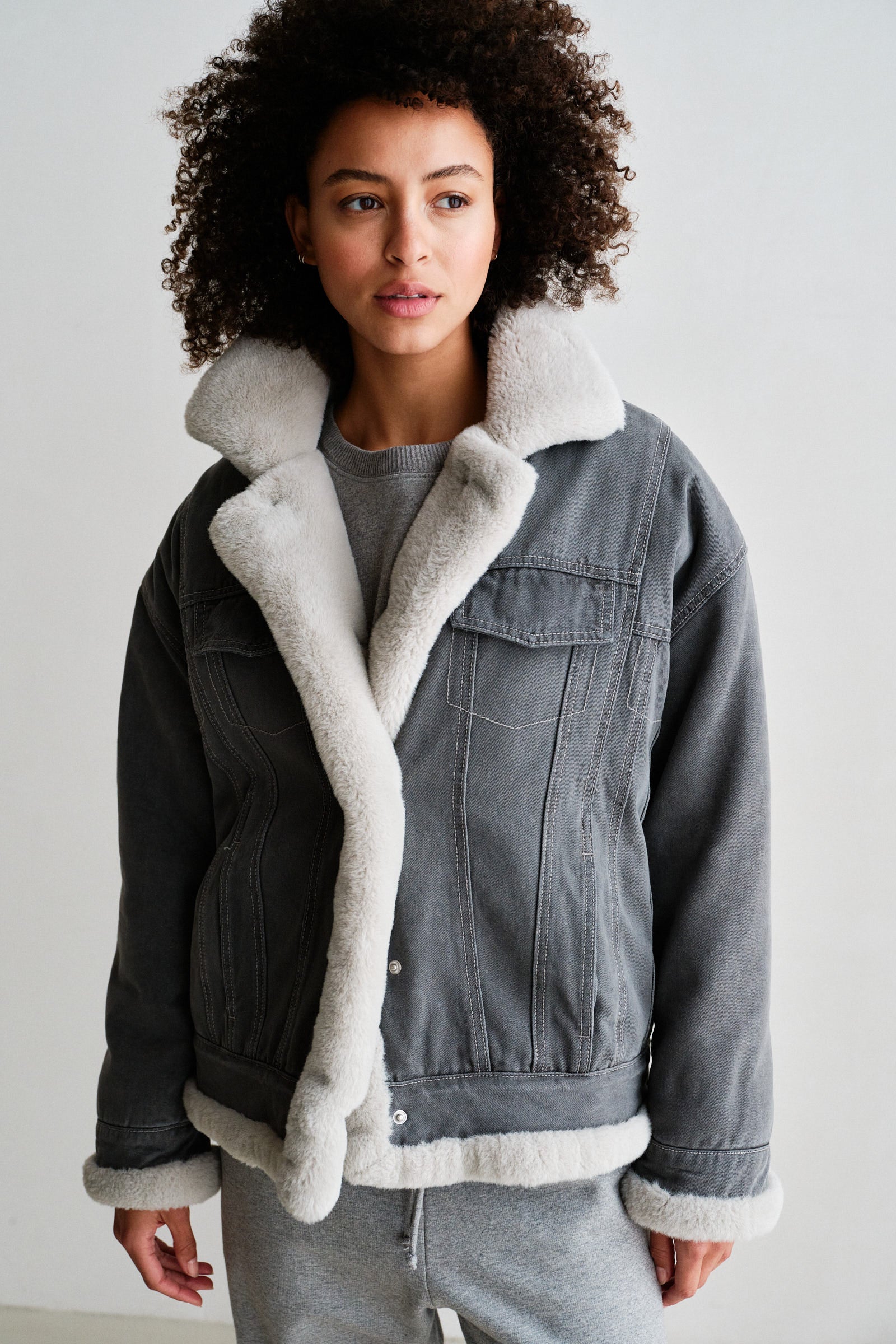 JACKET (W26C389) GREY JEANS