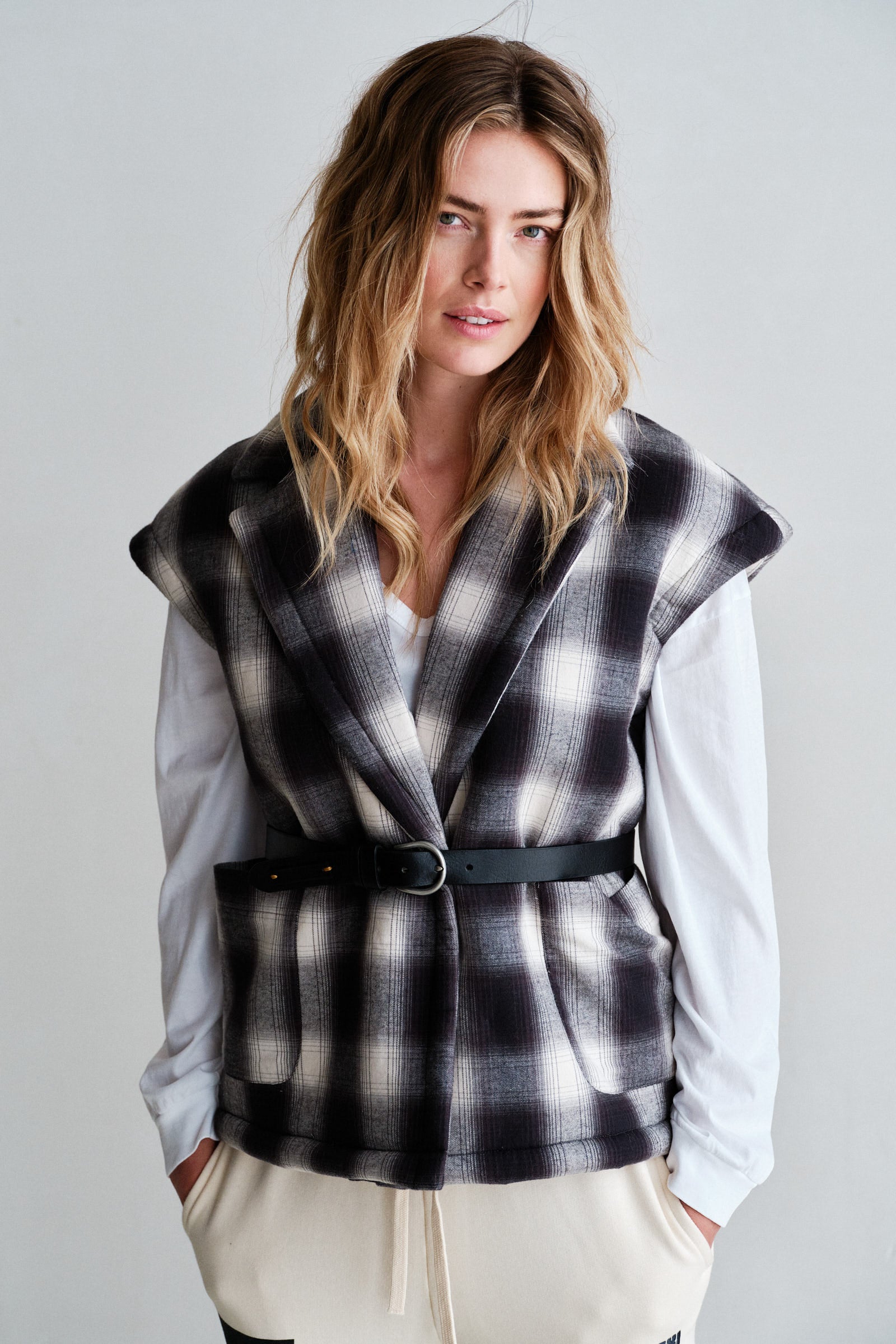 WAISTCOAT (W26C390) GREY CHECK