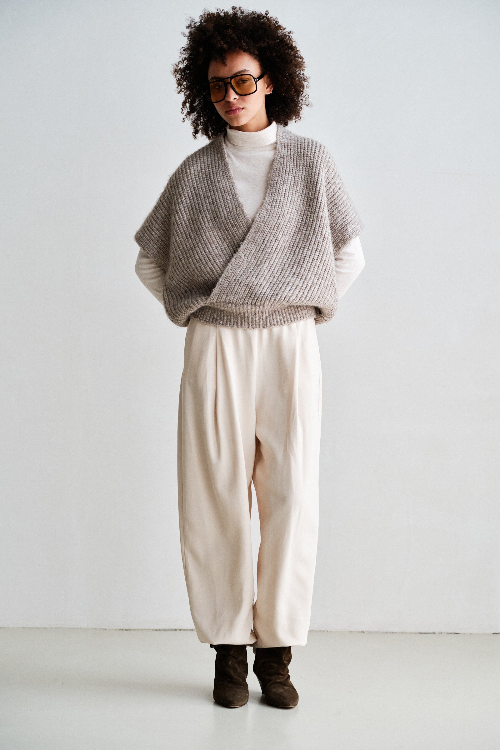 JUMPER (W26C396) BROWN MELANGE