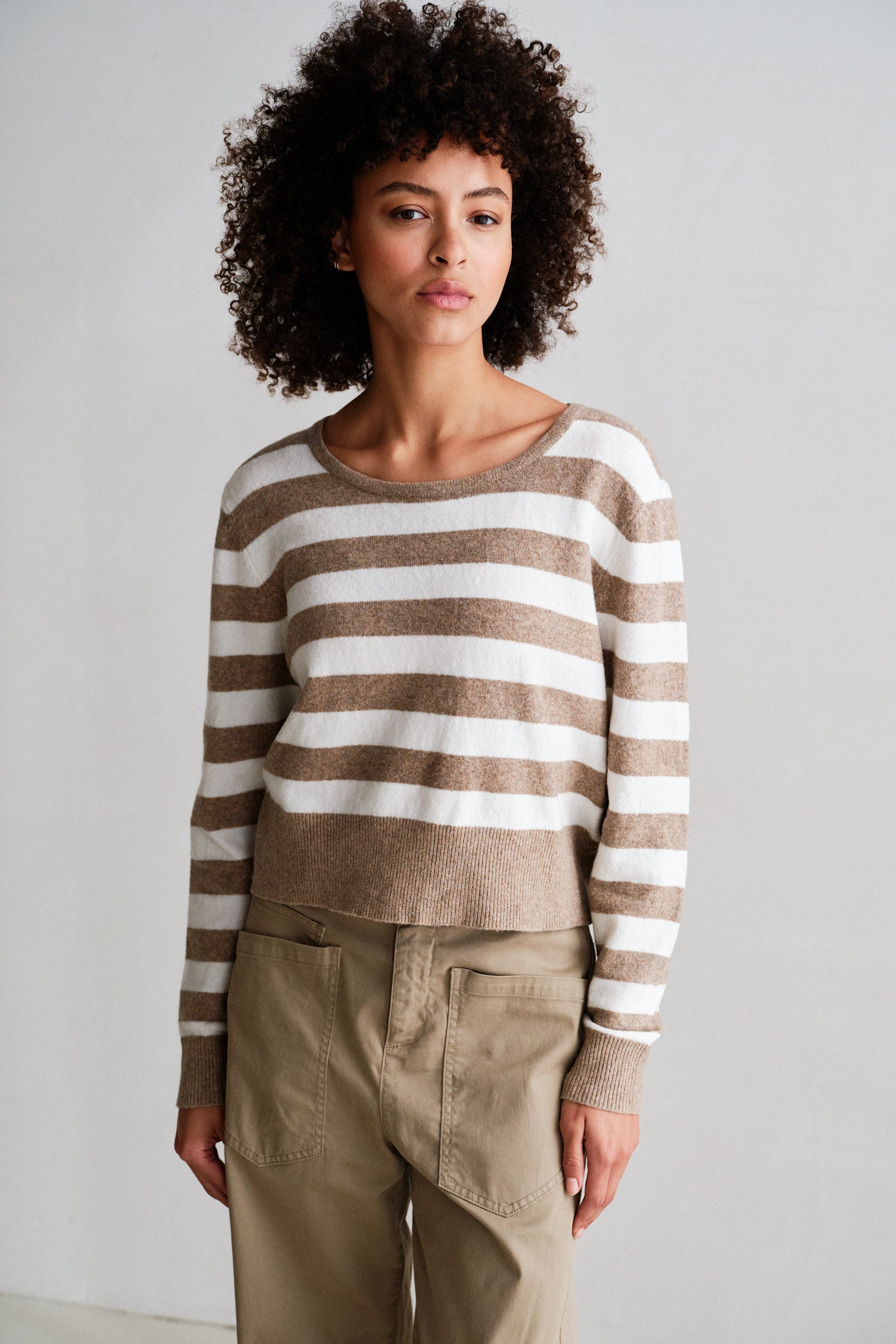JUMPER  (W26C400) BROWN - ECRU