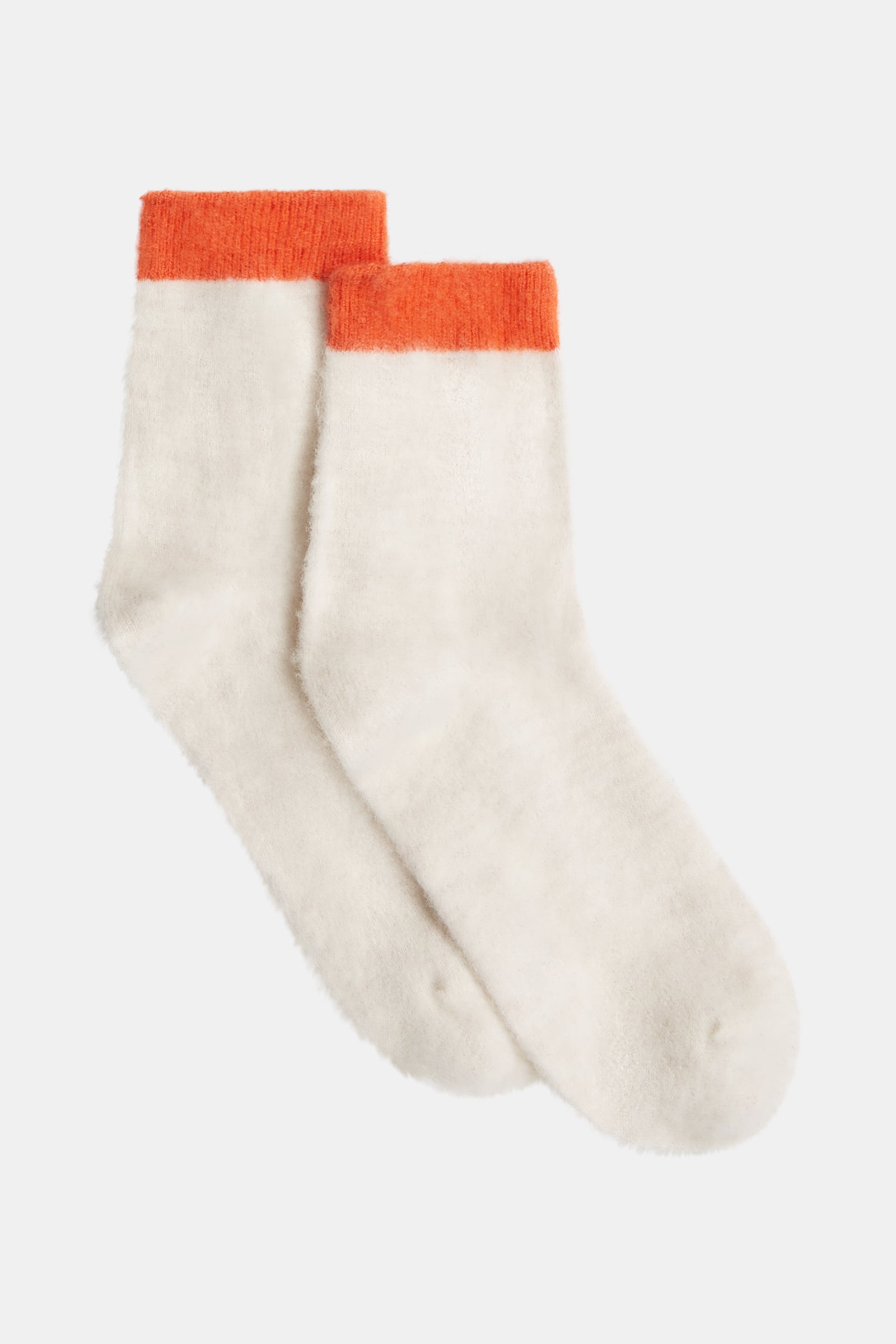 SOCKS (W26C401) ECRU - ORANGE