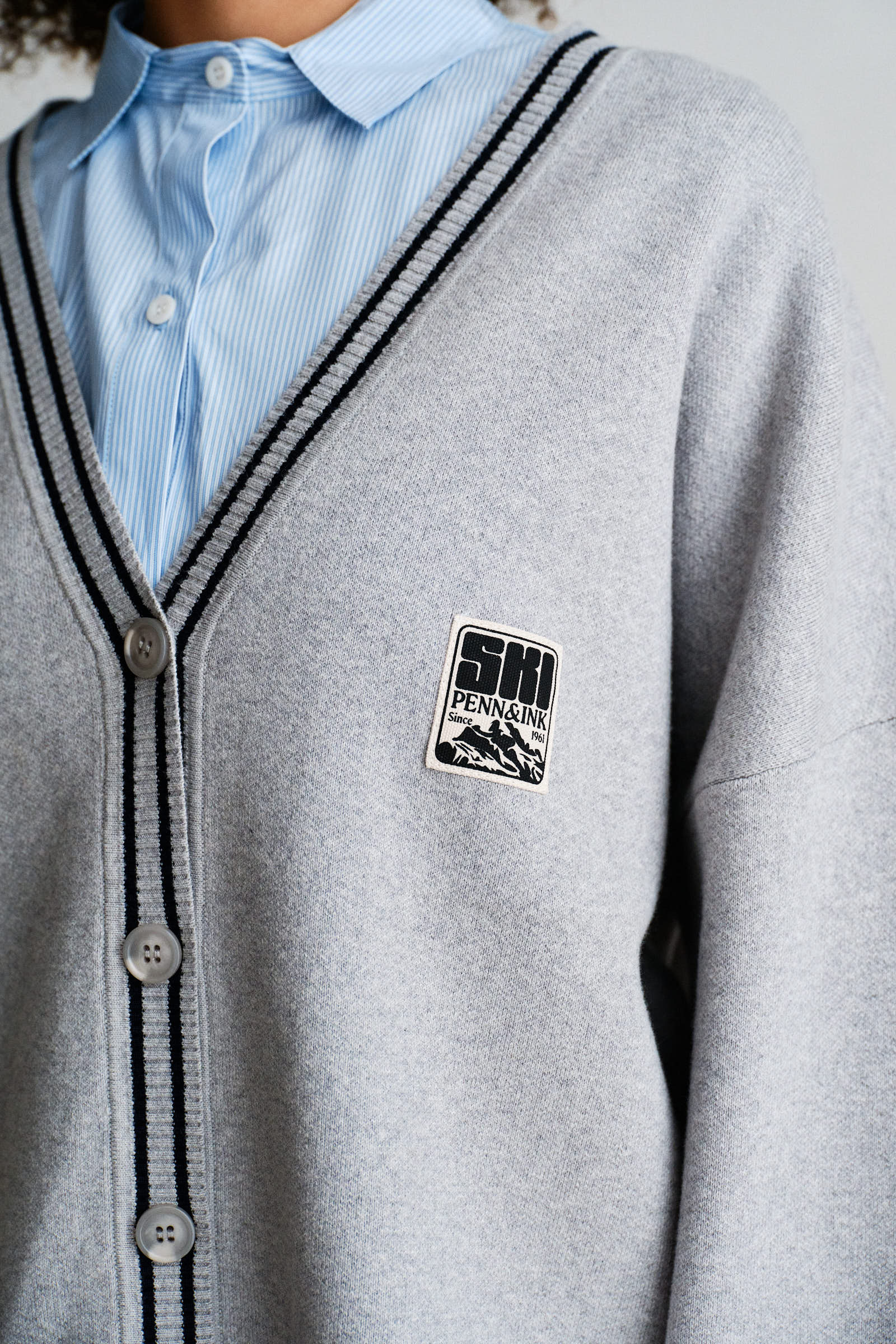 CARDIGAN (W26C405) GREY MELANGE