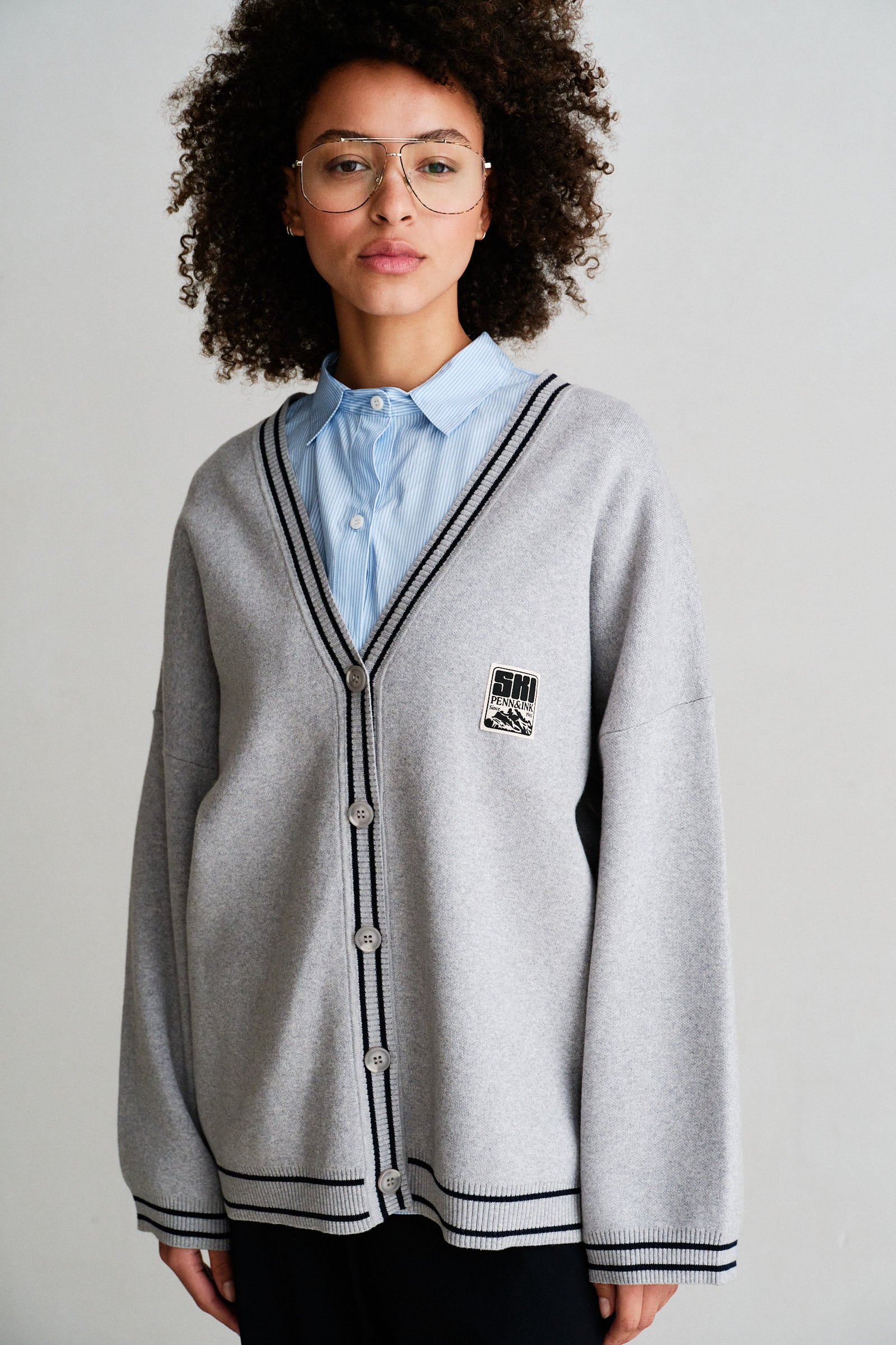 CARDIGAN (W26C405) GREY MELANGE