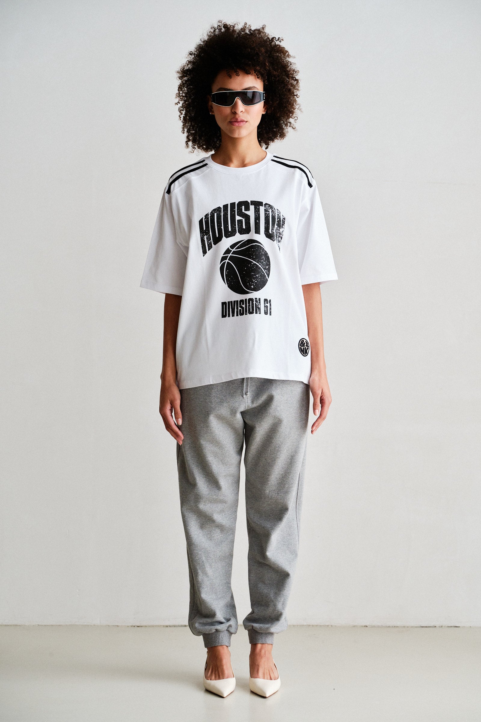 T-SHIRT  (W26C408) WHITE - BLACK