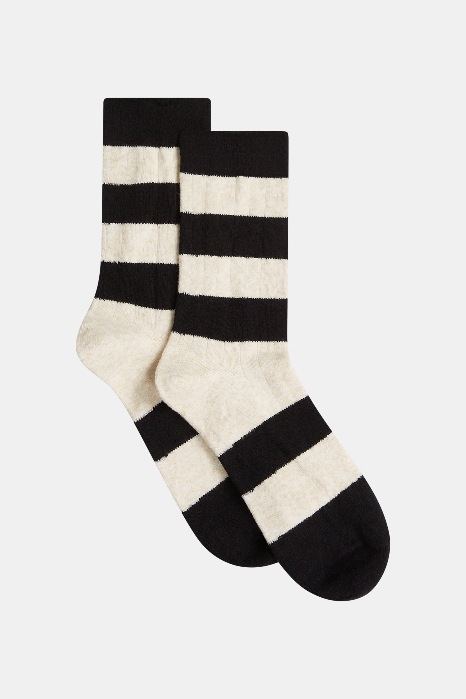 SOCKS (W26C422) BLACK - BEIGE