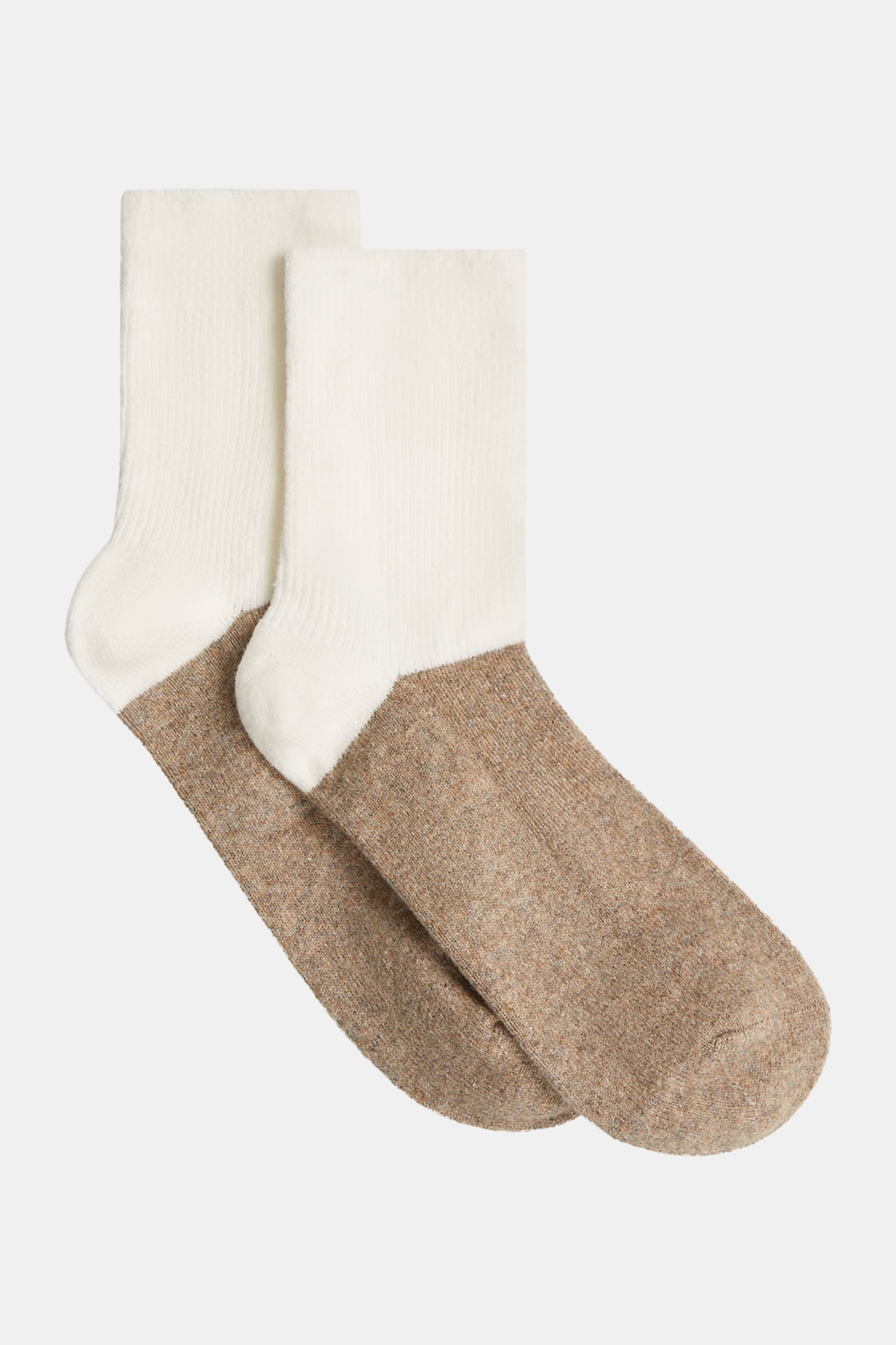 SOCKS (W26C423) BROWN - ECRU