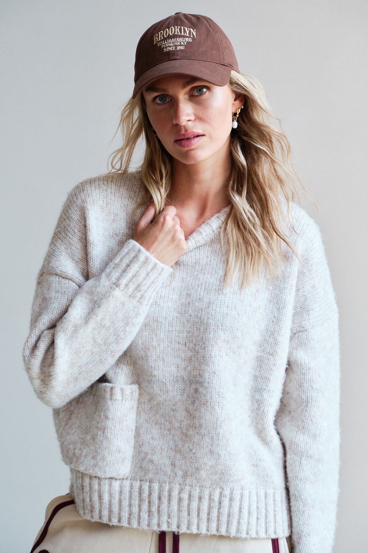 JUMPER (W26C433LTD) BEIGE MELANGE