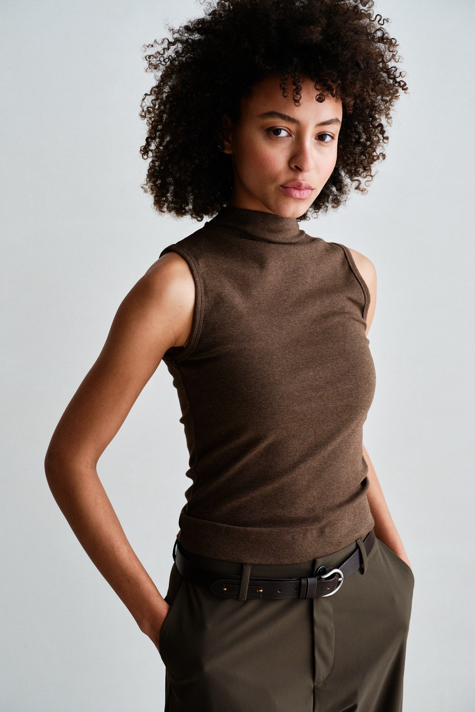 TOP (W26F1918) TABAC MELANGE