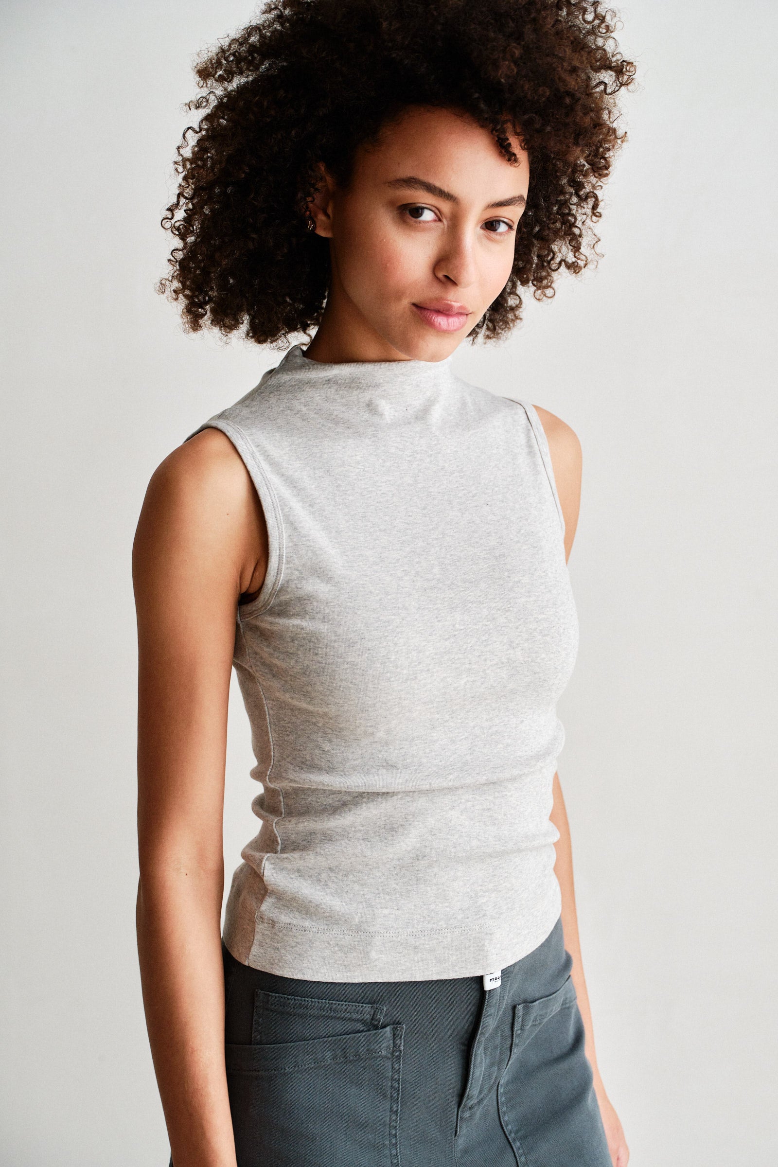 TOP (W26F1918) GREY MELANGE