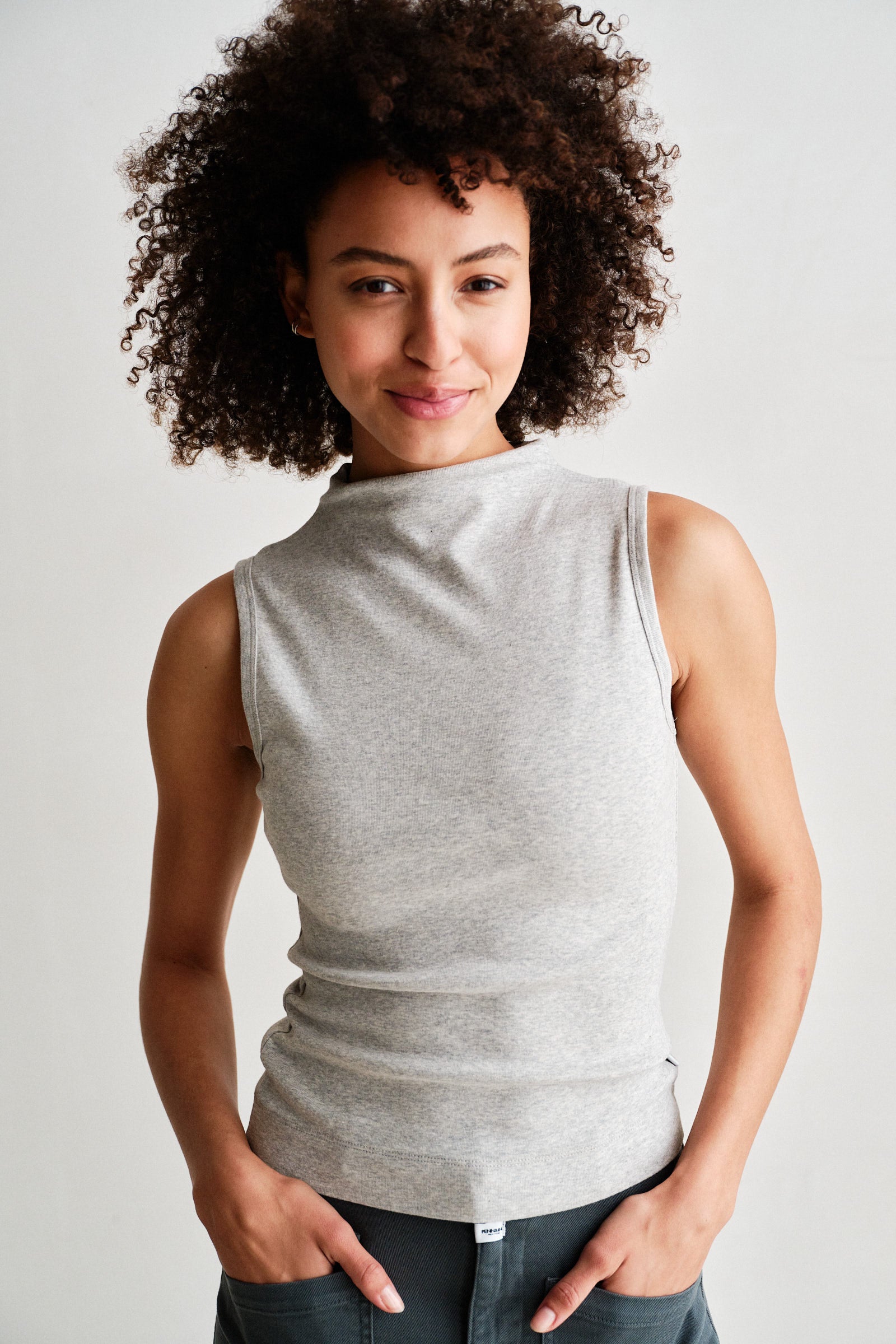 TOP (W26F1918) GREY MELANGE