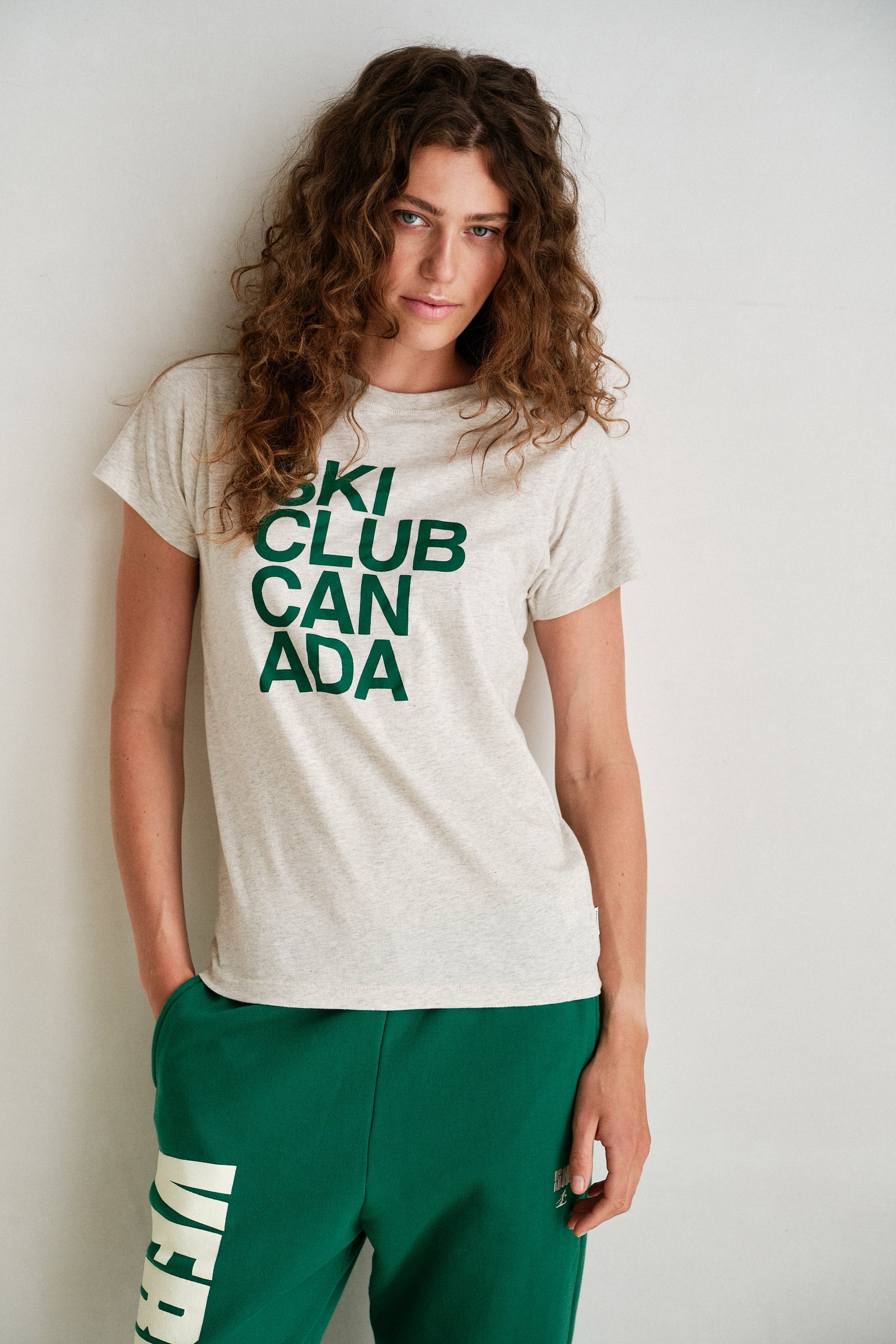 T-SHIRT  (W26F1924) ECRU MELANGE - ALPINE