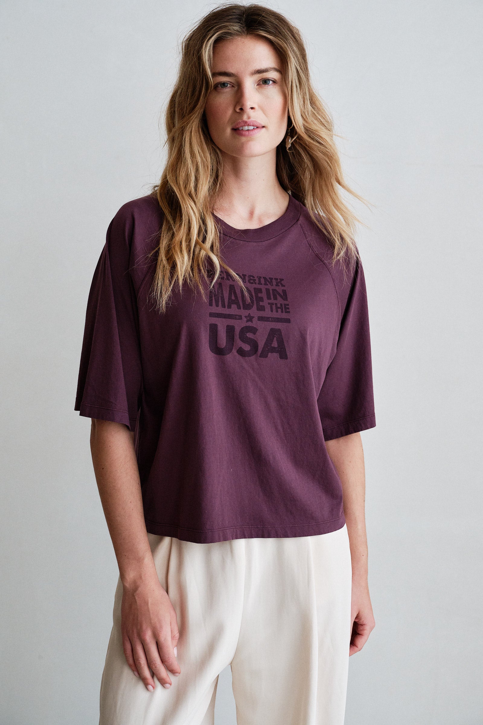 T-SHIRT  (W26F1929) AUBERGINE