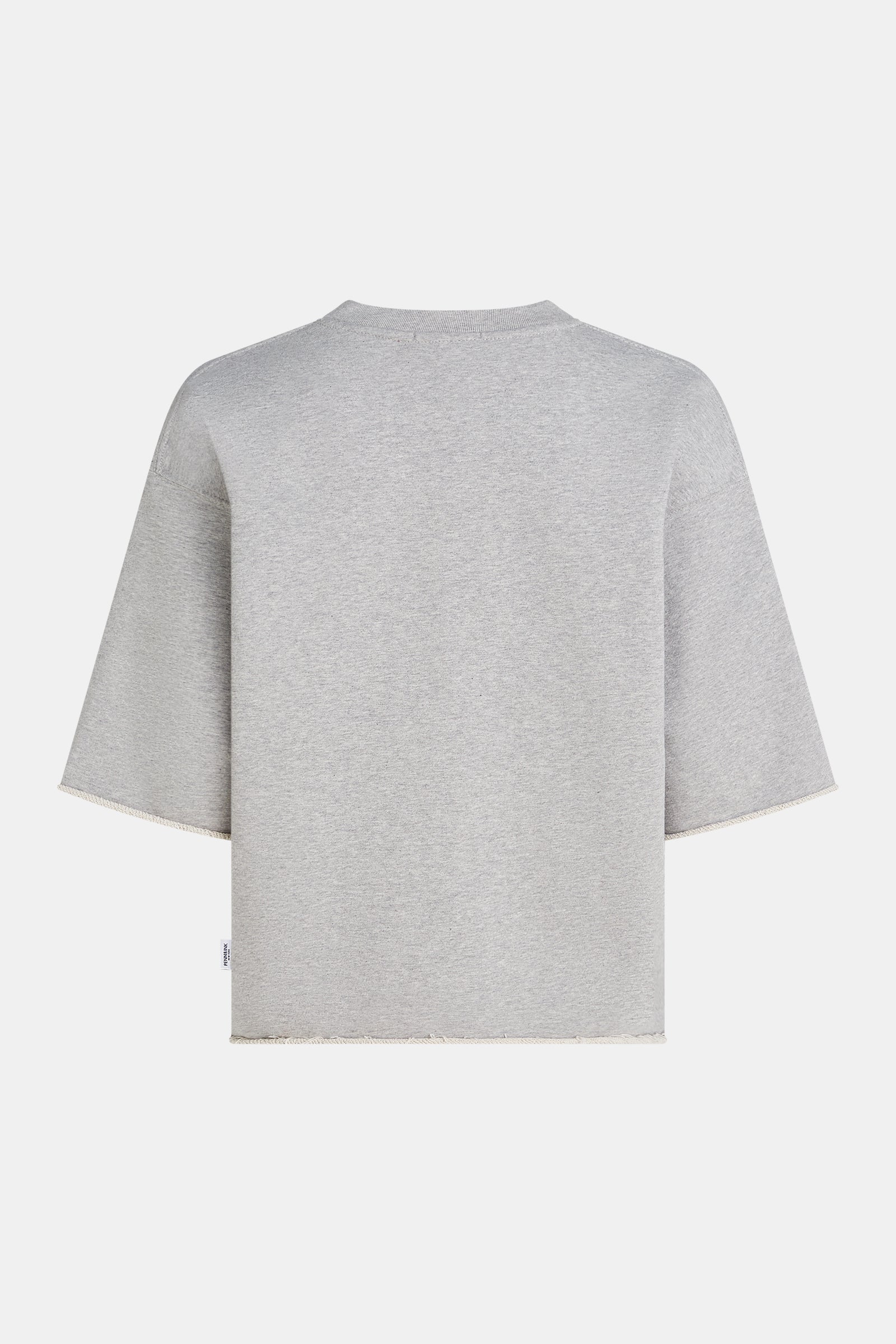SWEATER  (W26F1933) GREY MELANGE - ECRU