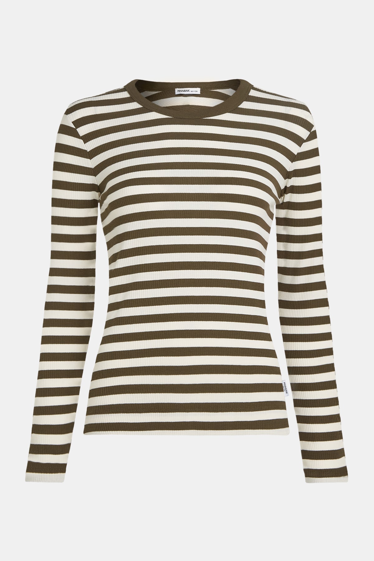 LONGSLEEVE STRIPE (W26F1964) TABAC - ECRU