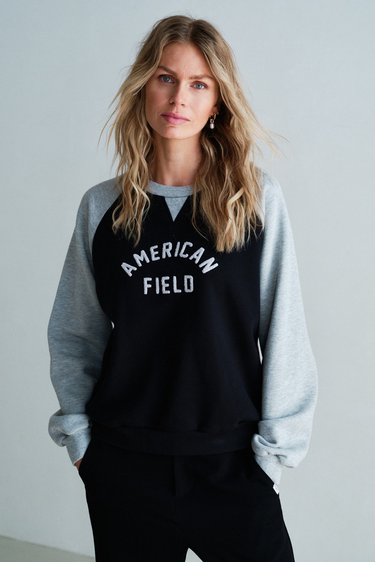 SWEATER PRINT (W26F1983LTD) BLACK - GREY MELANGE