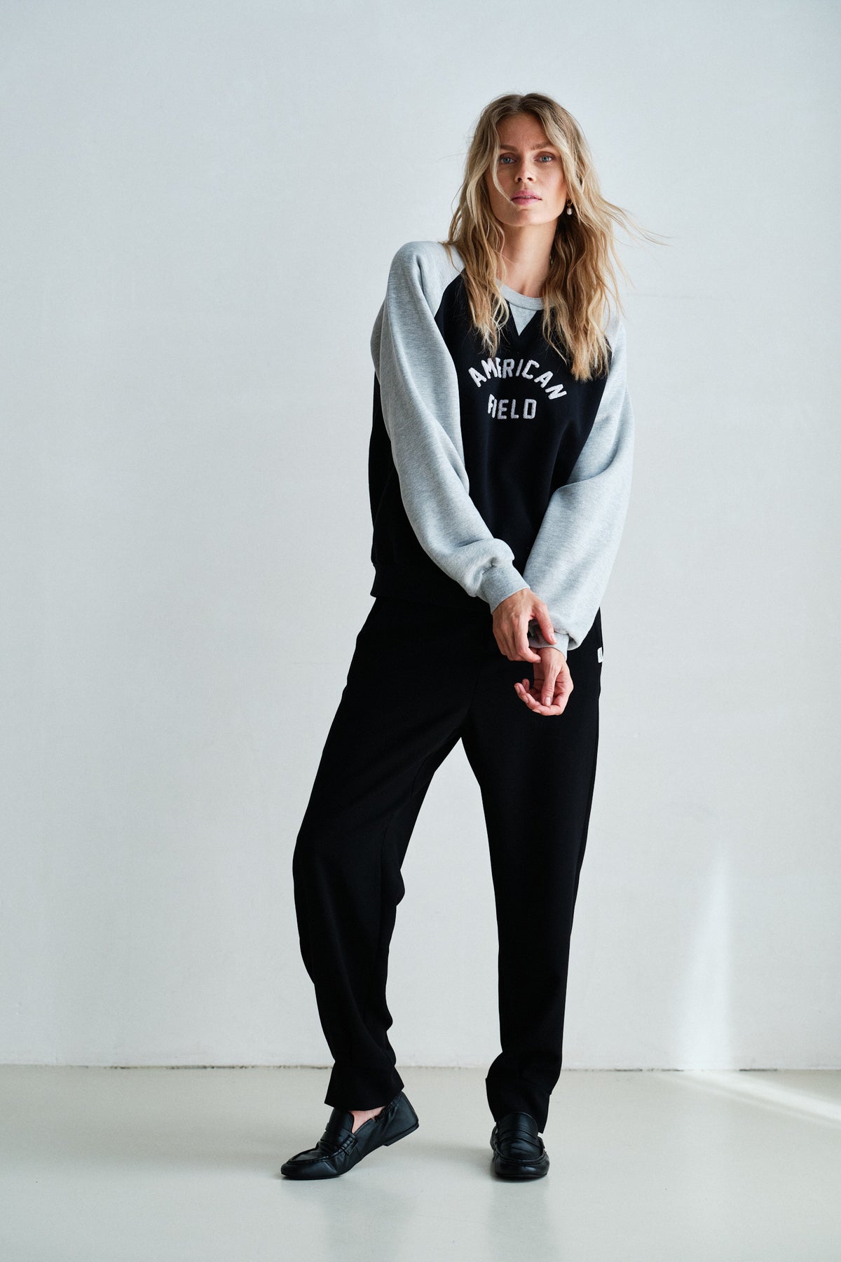 SWEATER PRINT (W26F1983LTD) BLACK - GREY MELANGE