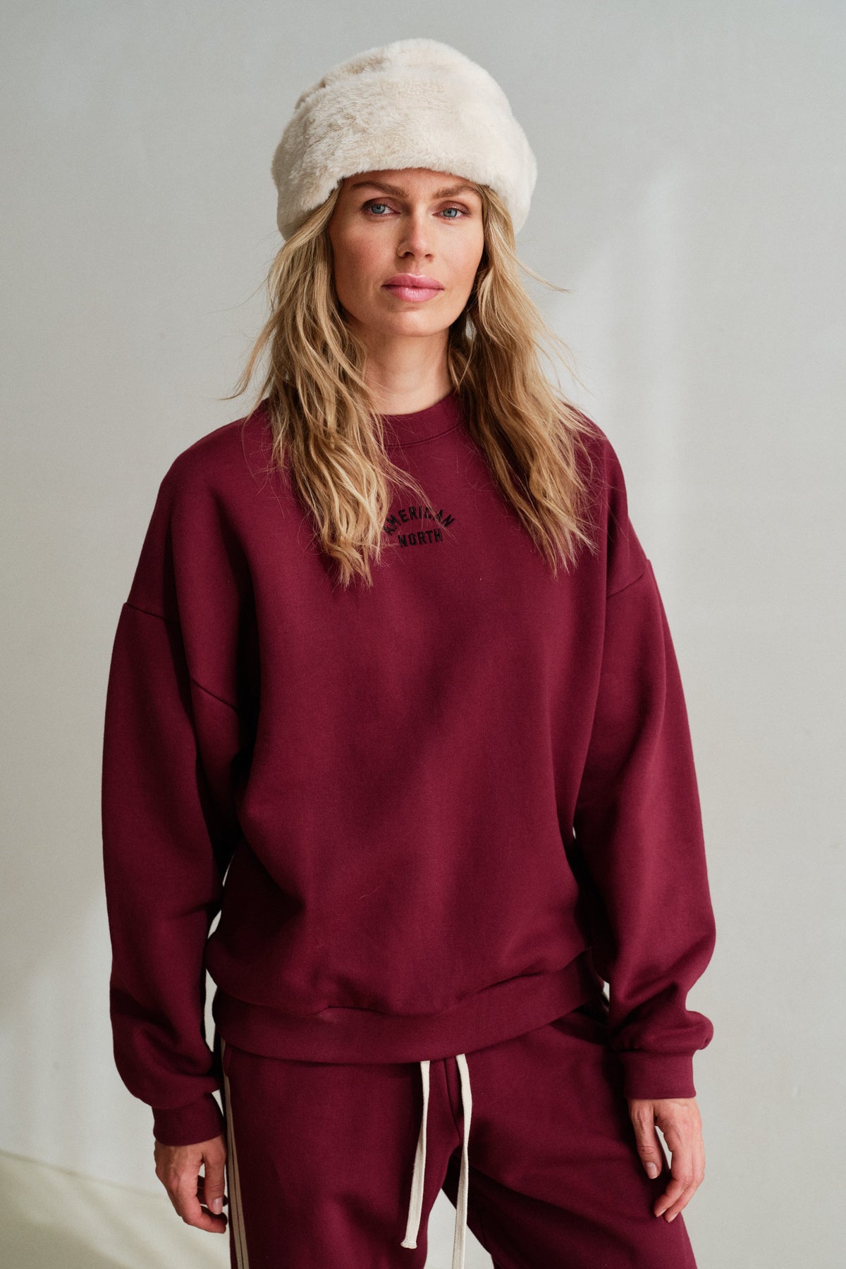 SWEATER PRINT (W26F1984LTD) BURGUNDY - BLACK