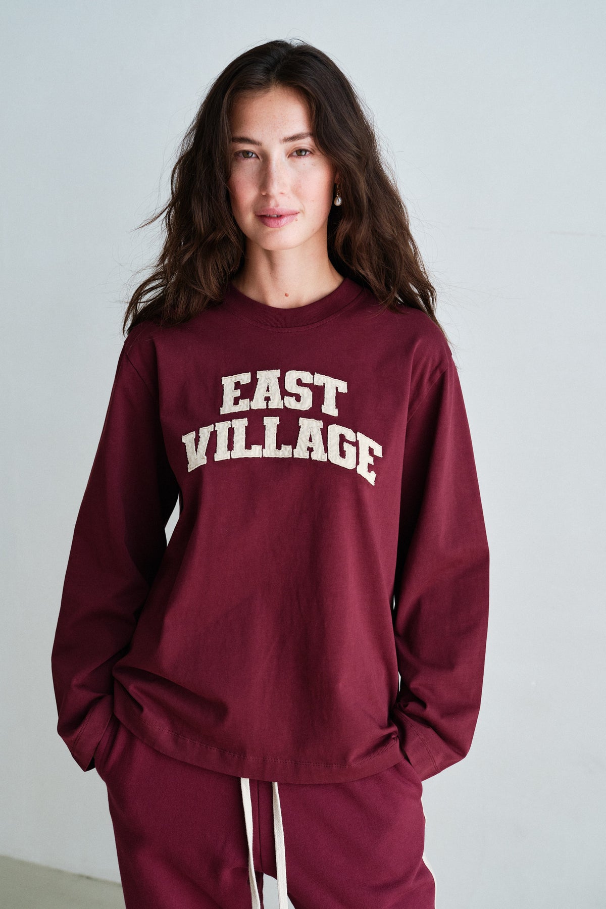 LONGSLEEVE PRINT (W26F1988LTD) BURGUNDY - FOAM