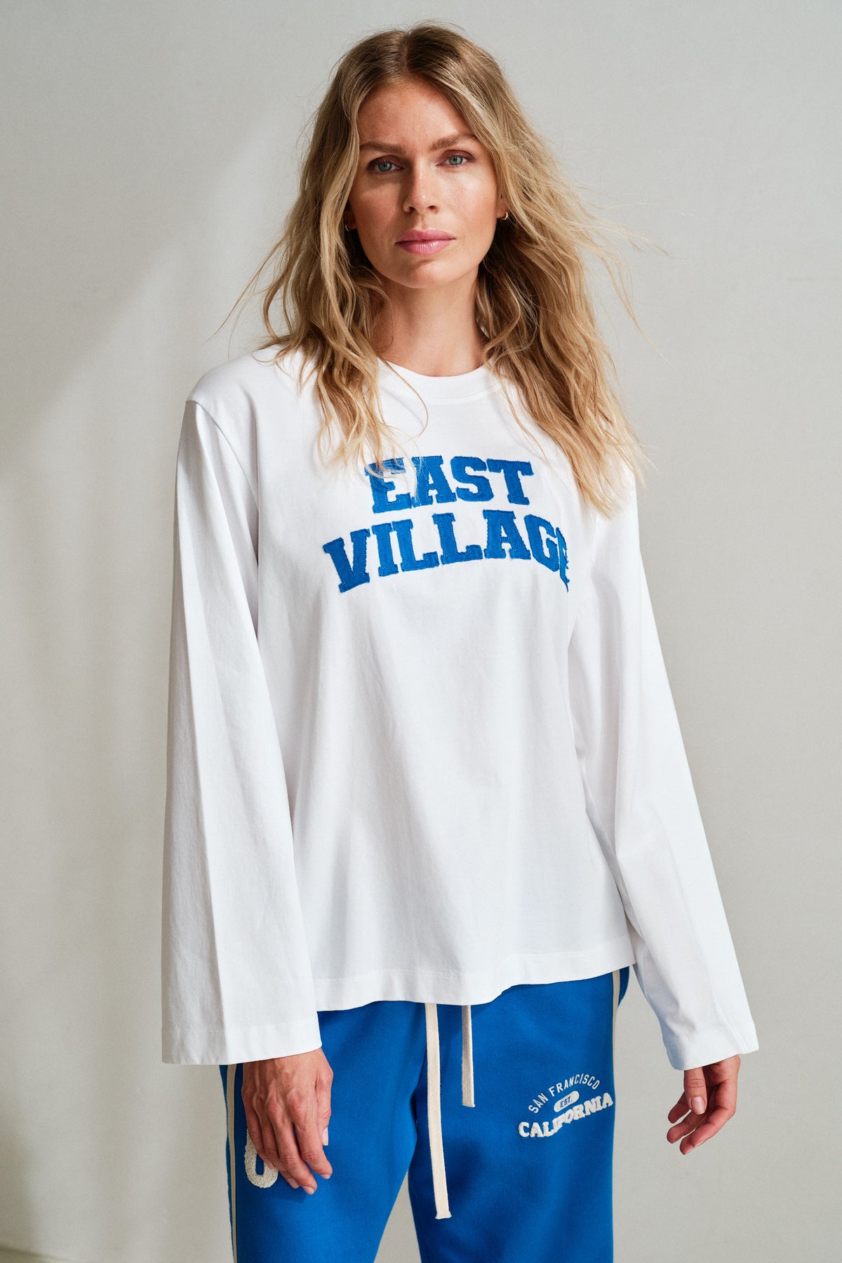 LONGSLEEVE PRINT (W26F1988LTD) WHITE - STRONG BLUE
