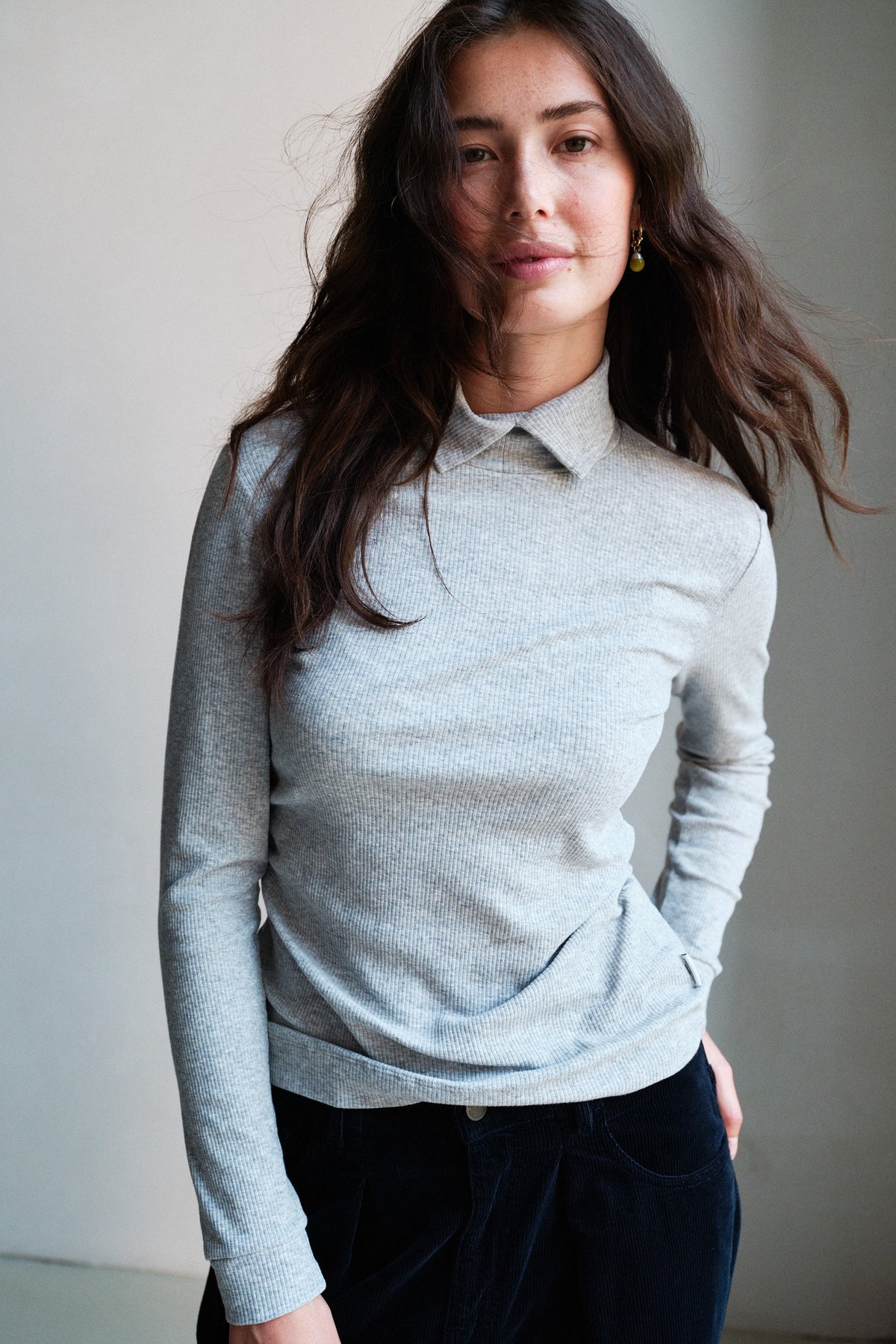 LONGSLEEVE (W26F1990LTD) GREY MELANGE