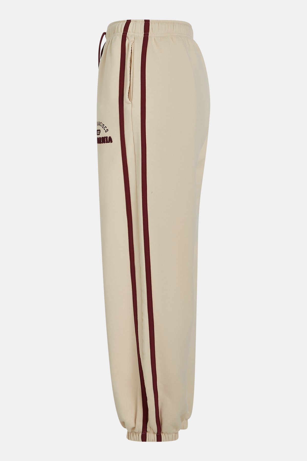 TROUSERS PRINT (W26F1991LTD) OYSTER - BURGUNDY